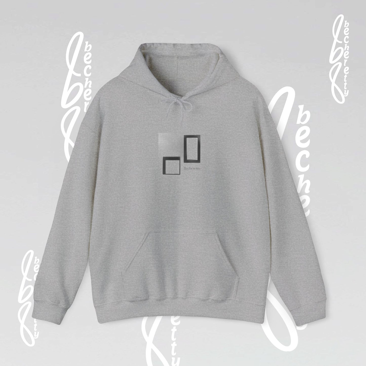 Hooded Minimalist Design Becheretty - Unisex, Pixel Void Line