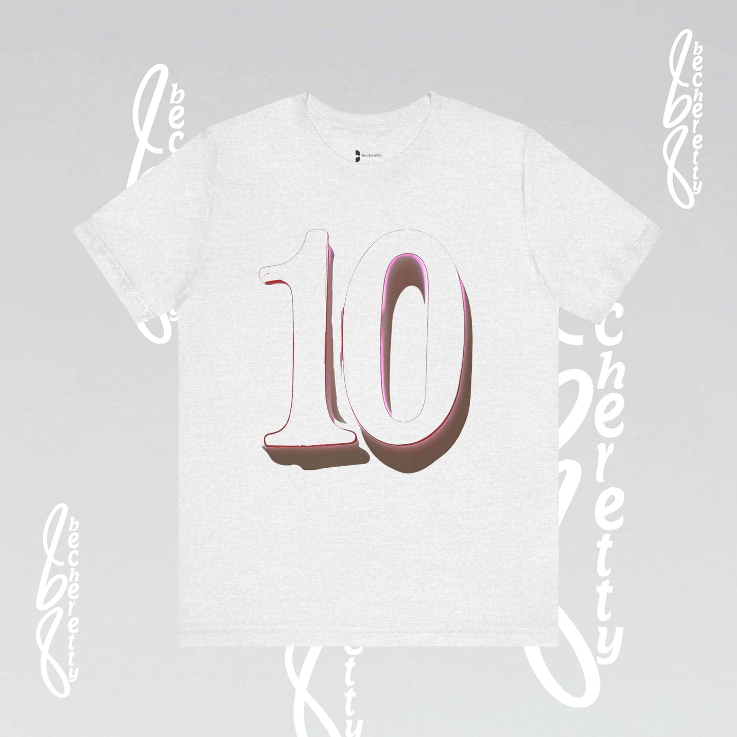 Number 10 - Graphic Unisex Tee - Becheretty Minimalist Style - Everyday Comfort, Sports Lovers