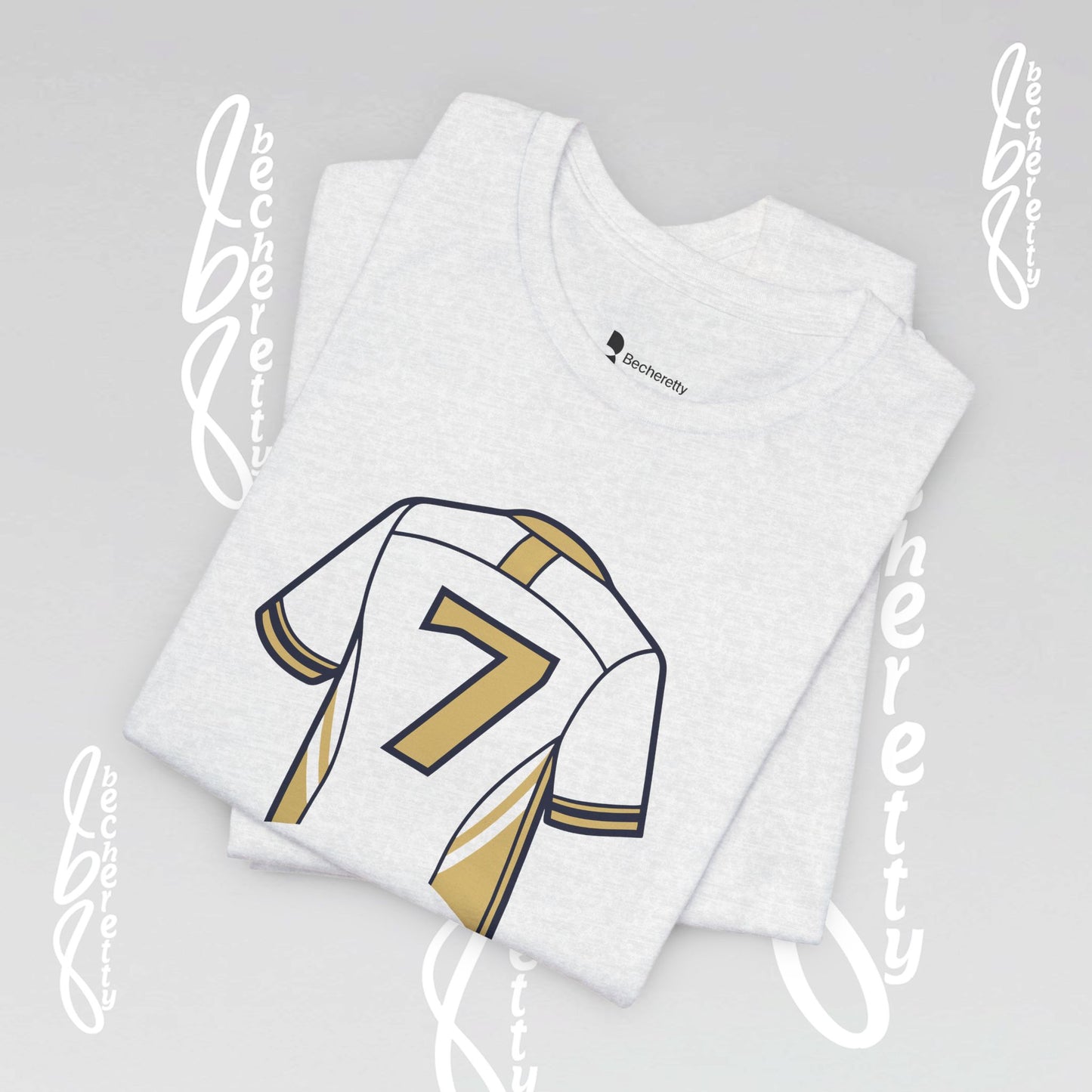 T-shirt - Number 7 GOAL - Art Graphic Minimalist Becheretty - Casual Wear - Team Spirit