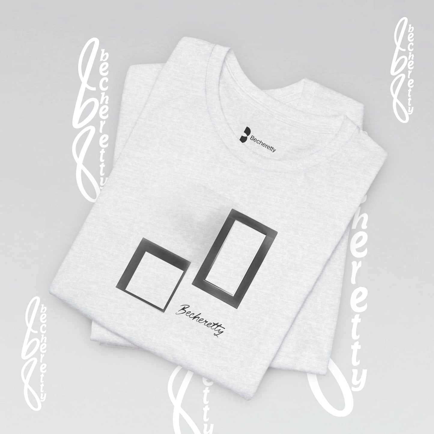 Minimalist Graphic Becheretty T-Shirt - Pixel Void Line - Modern Design for Art lovers - Casual Wear