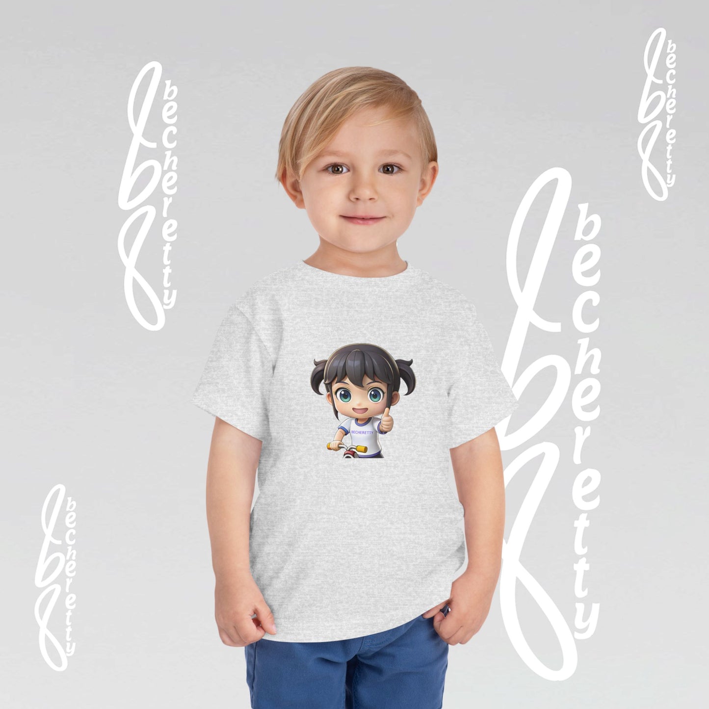 Toddler T-Shirt Cute Graphic Character Becheretty - Playful Toddler Wear - Summer Top