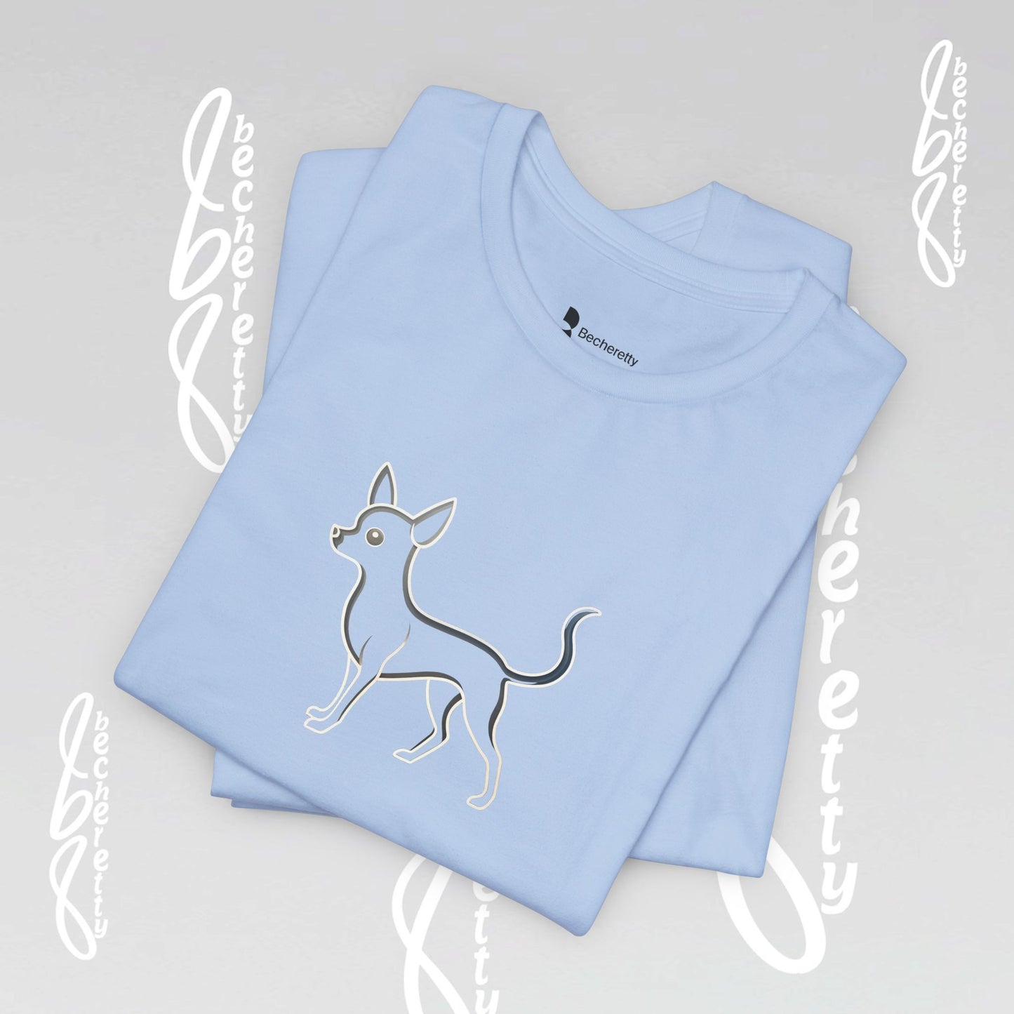 Chihuahua T-Shirt Unisex - Minimalist Art Graphic Becheretty - Trendy Tee - Casual Wear