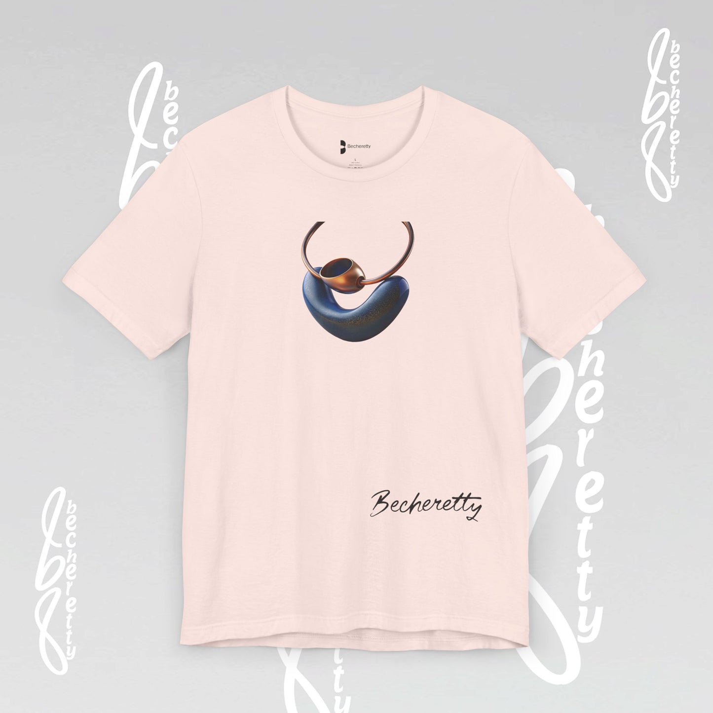 Necklace - Artistic design - T-Shirt short sleeve Becheretty- Fashion Casual Wear - Ideal Gift for Women