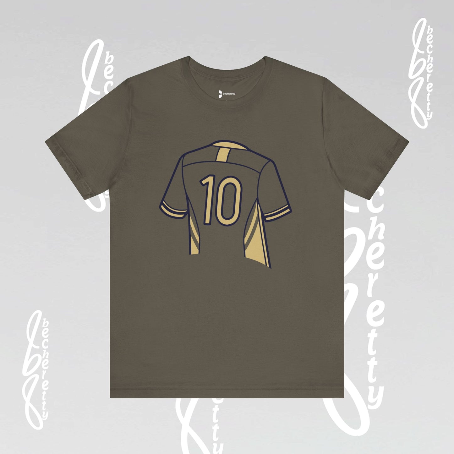 Soccer T-Shirt Number 10 Unisex - Graphic Becheretty - Game Day - Casual wear - Gift for Soccer Lovers