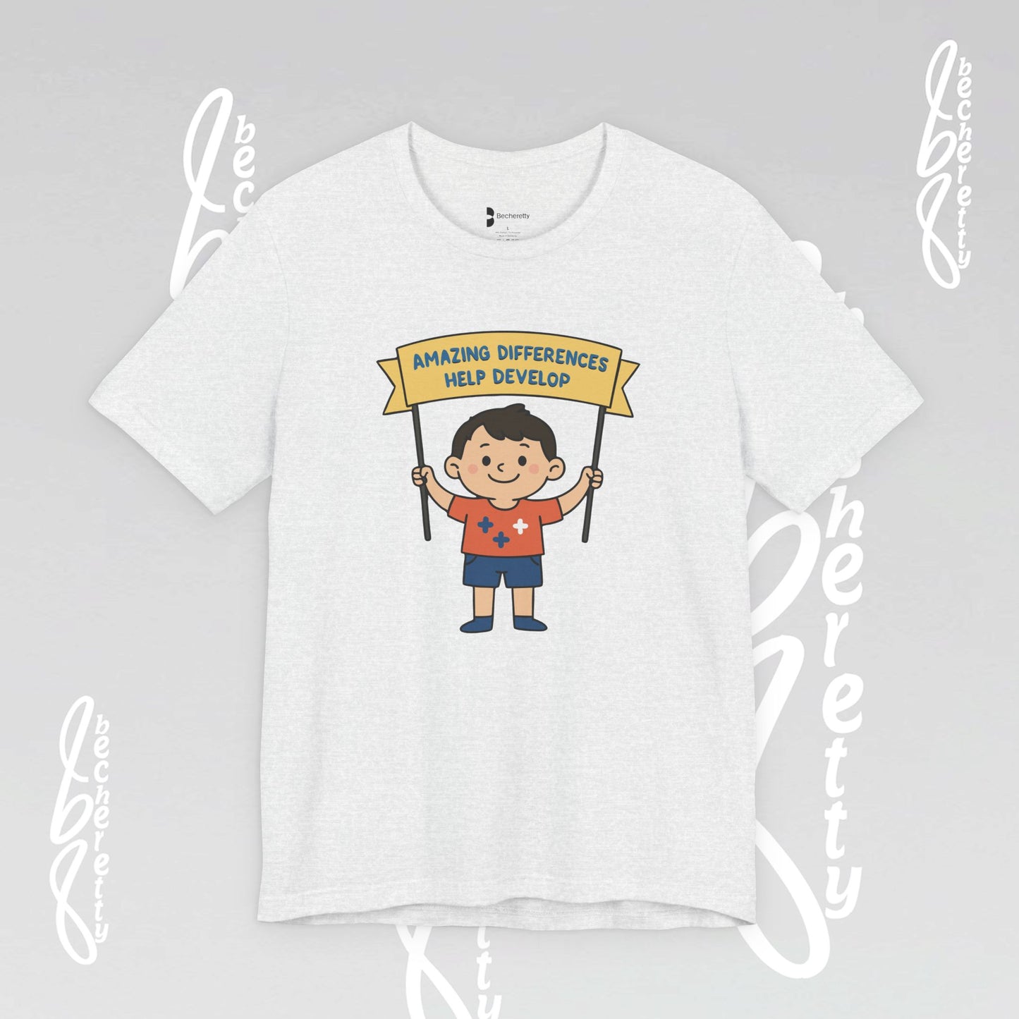 Autism Awareness T-shirt - Different, Not Less - Graphic Becheretty - Casual & Spread Positivity