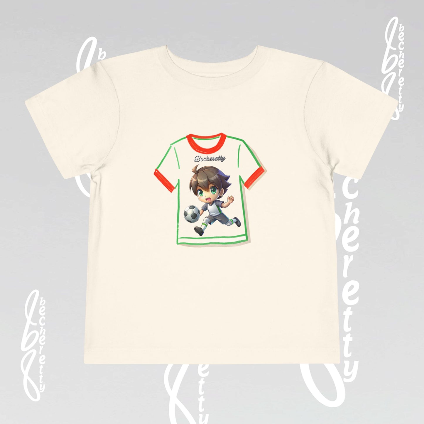 Toddler T-Shirt - Perfect for Soccer Lovers - Dynamic Graphic Becheretty - Stylish Kids Wear