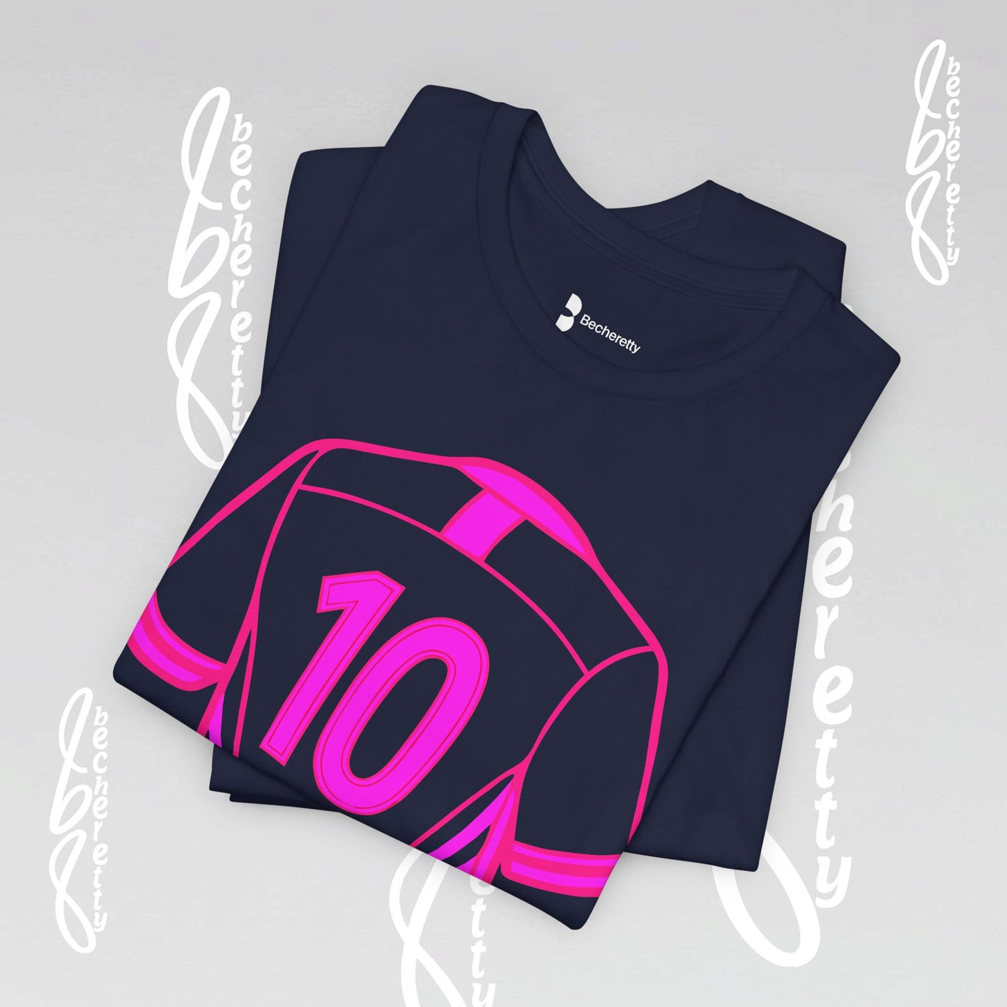 Number 10 Tee - Art Minimalist Graphic Becheretty - Game day - Casual wear - Perfect gift for sports fans.