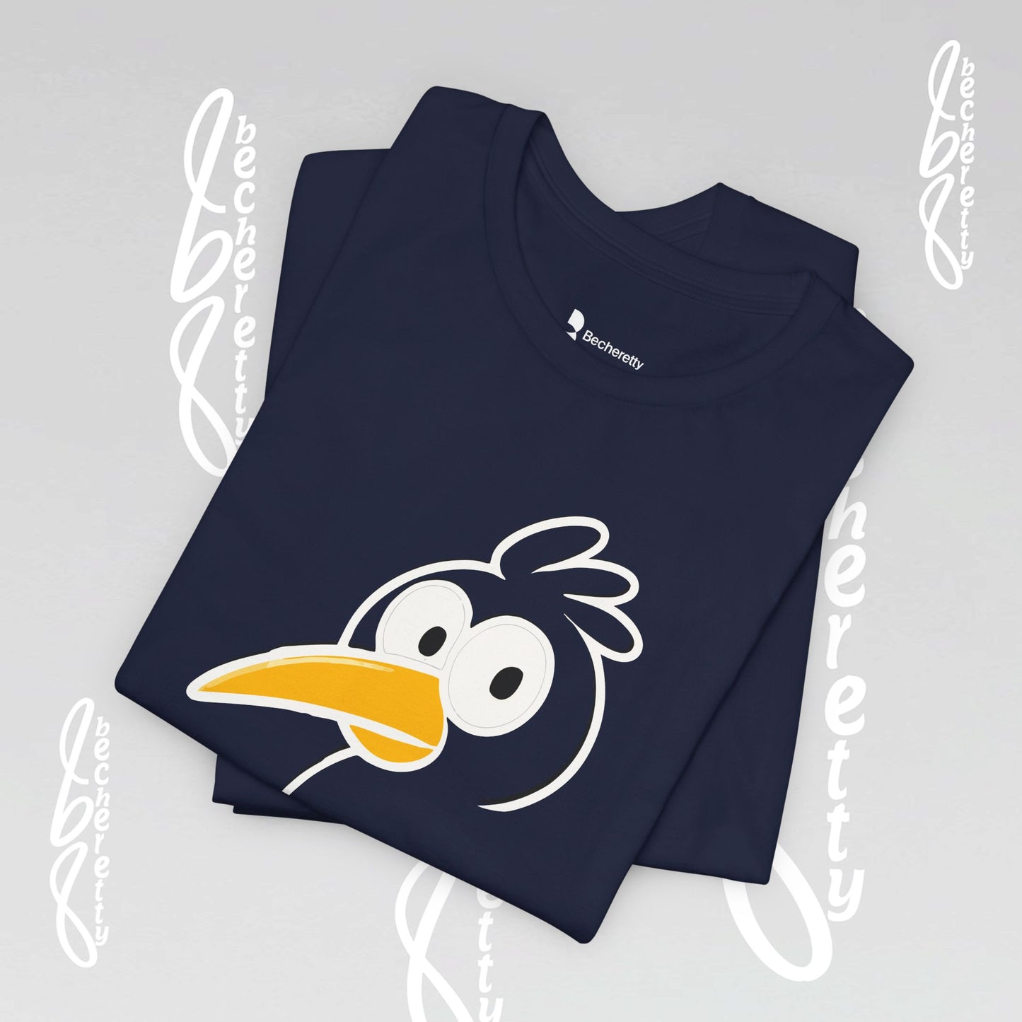 Artistic Minimalist Graphic Becheretty T-shirt - Inspired by a child's drawing - Every Mind Can Fly - Celebrating Neurodiversity.