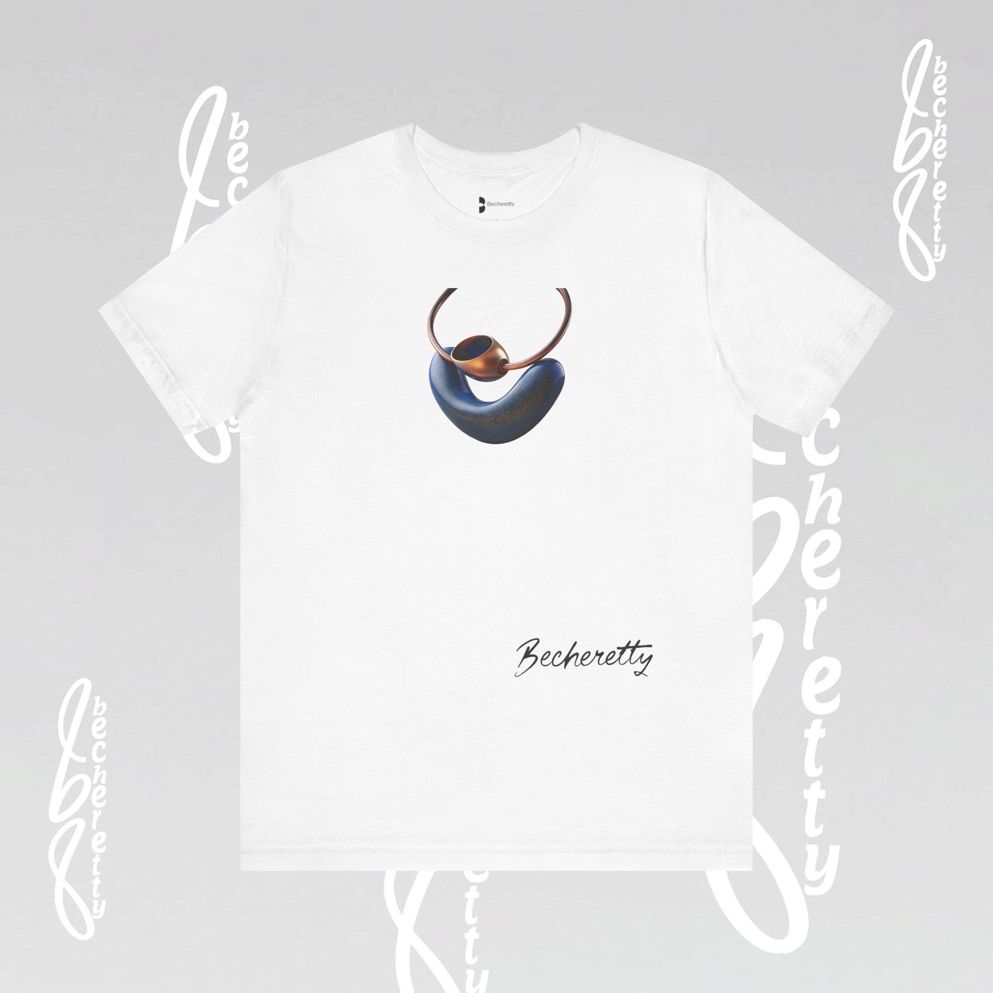 Necklace - Artistic design - T-Shirt short sleeve Becheretty- Fashion Casual Wear - Ideal Gift for Women