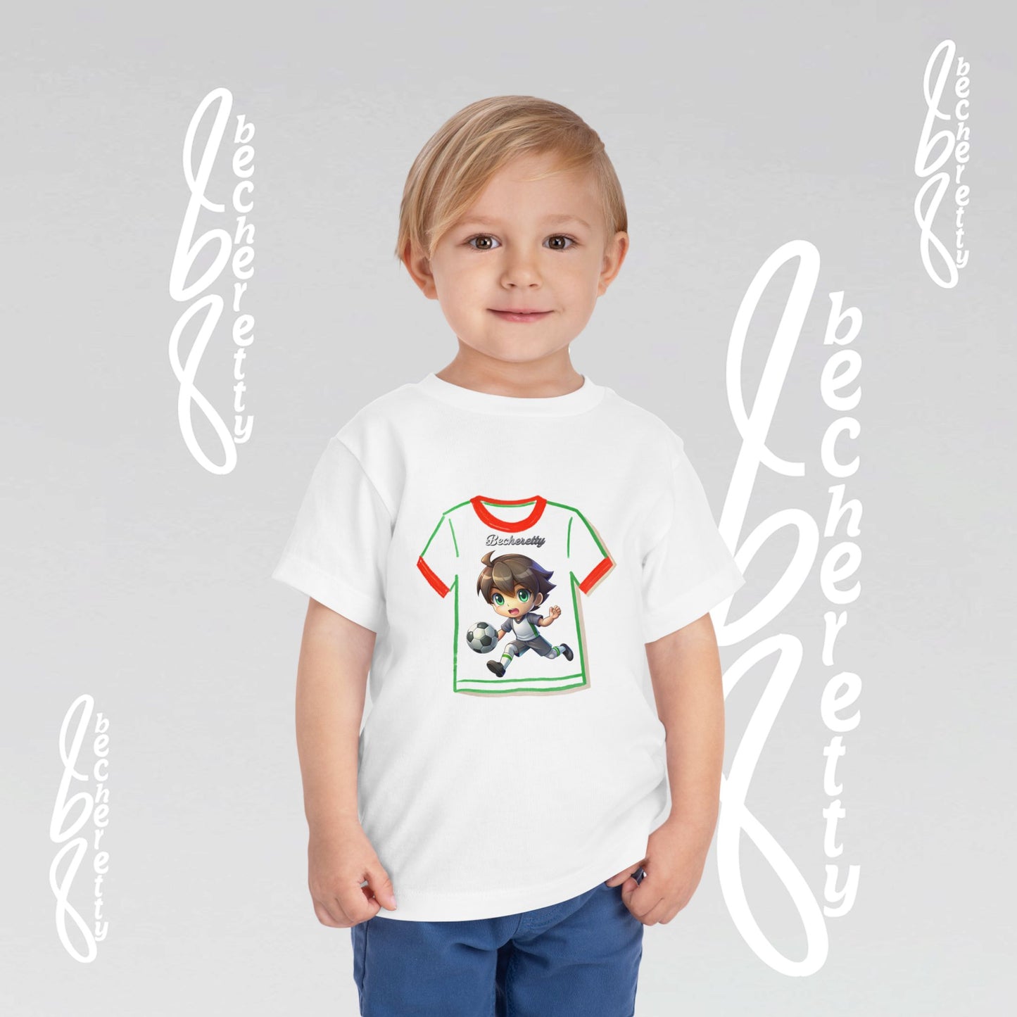 Toddler T-Shirt - Perfect for Soccer Lovers - Dynamic Graphic Becheretty - Stylish Kids Wear