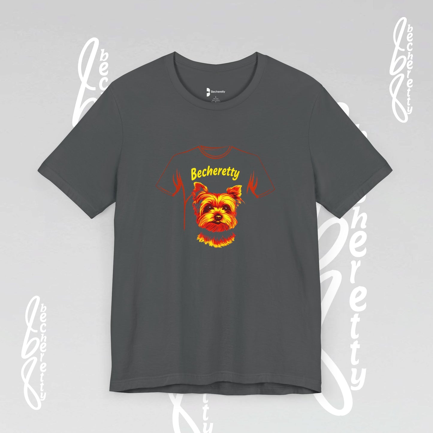 Yorkshire Graphic Tee Becheretty - Artistic Design for Yorkie Lovers & Best gift for them