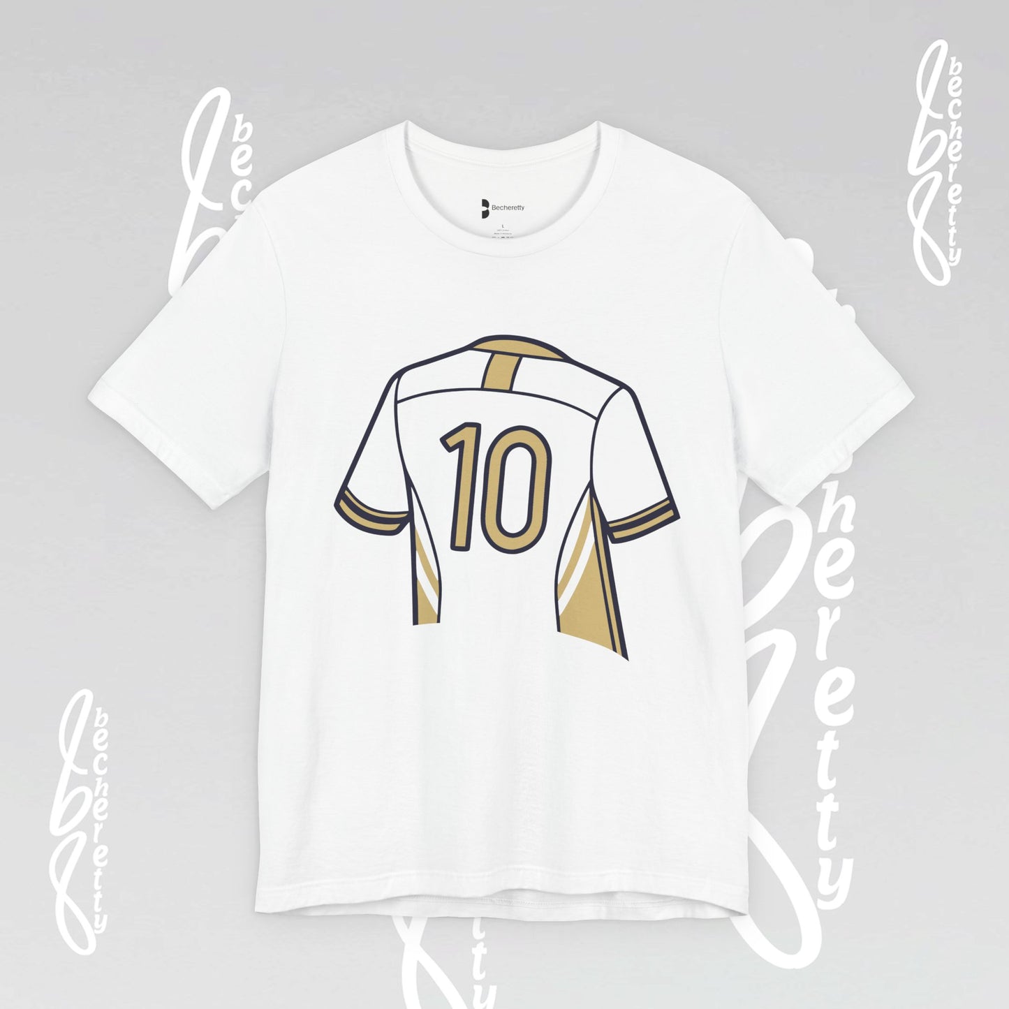 Soccer T-Shirt Number 10 Unisex - Graphic Becheretty - Game Day - Casual wear - Gift for Soccer Lovers