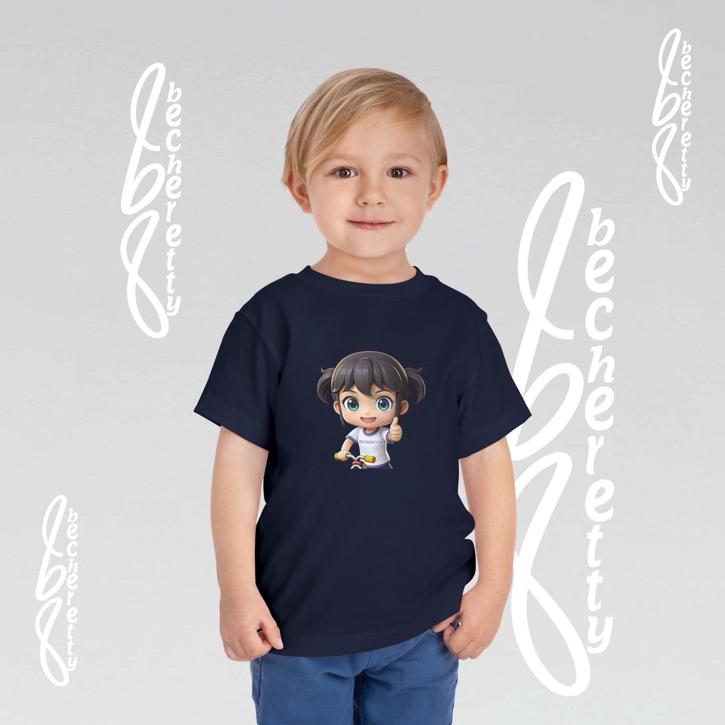 Toddler T-Shirt Cute Graphic Character Becheretty - Playful Toddler Wear - Summer Top
