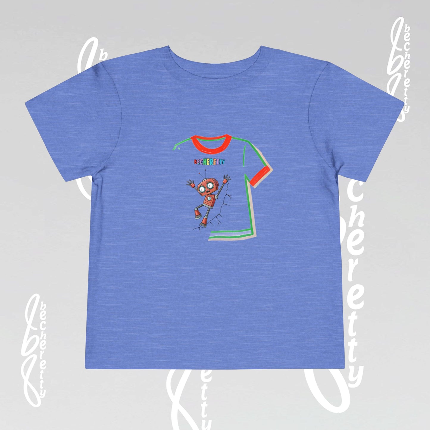 Toddler T-Shirt - Funny Robot Character Becheretty - Casual Kids outfit