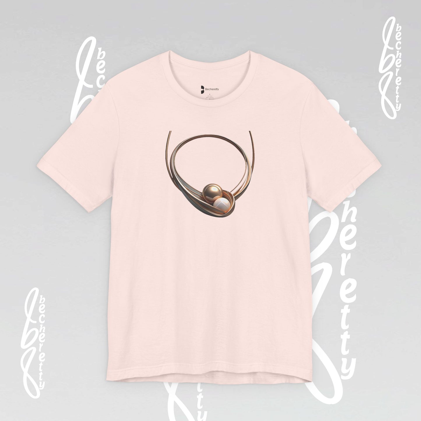 Elegant Pearl-Inspired - Graphic Tee Becheretty - Casual T-Shirt, Gift for Her, Stylish Summer Wear, Unique Fashion Statement