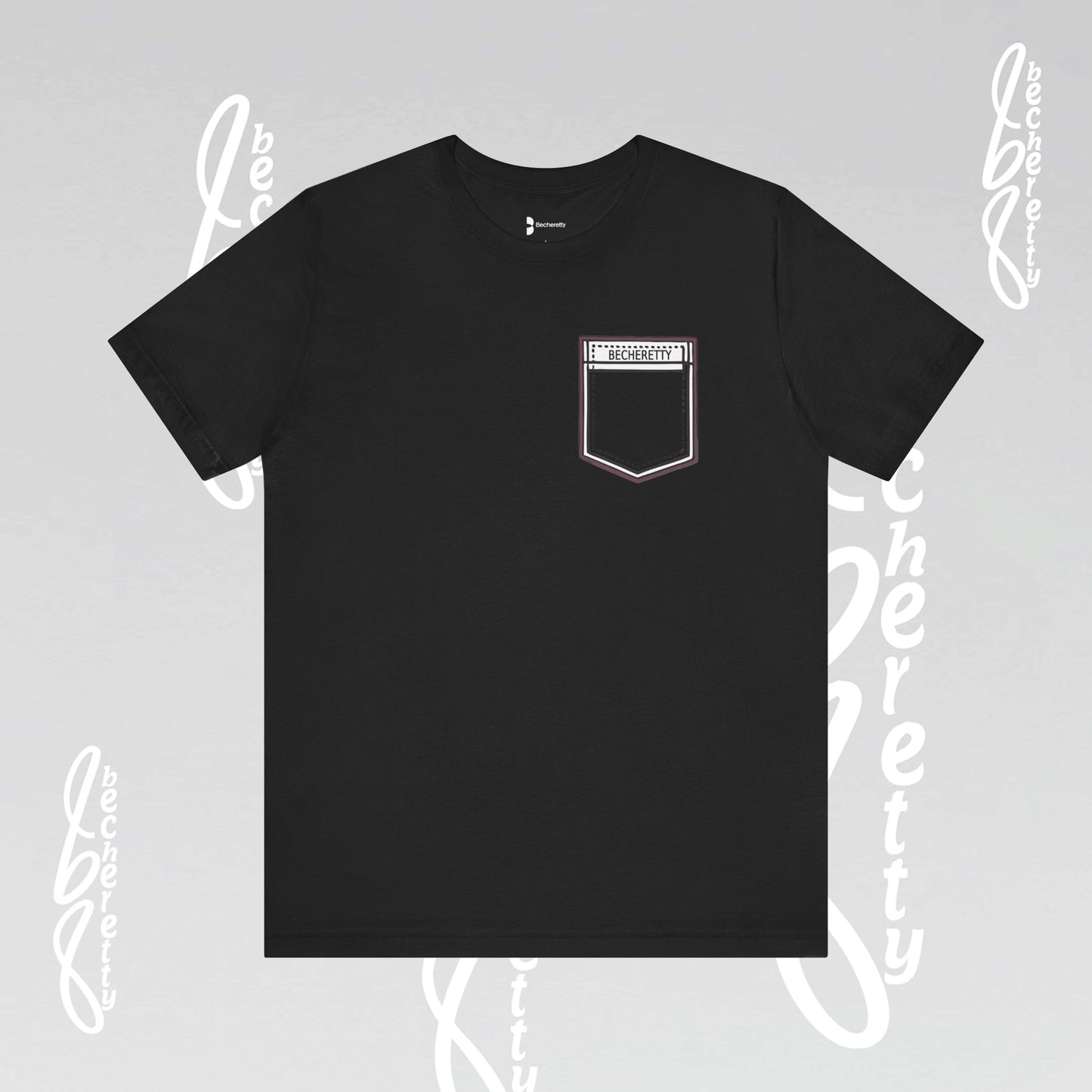 Becheretty Pocket - Minimalistic T-Shirt Desing - Unisex - Casual Wear