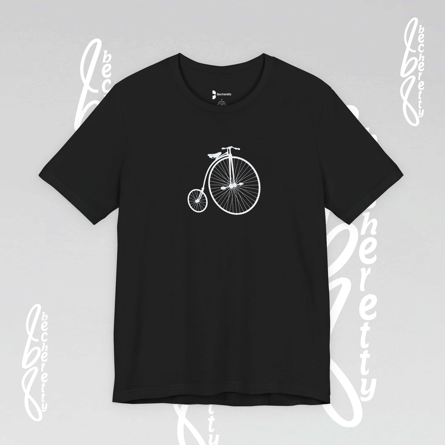 Retro Bicycle Graphic Tee Becheretty - Unisex Cotton T-Shirt, Perfect for Cycling Enthusiasts, Casual wear