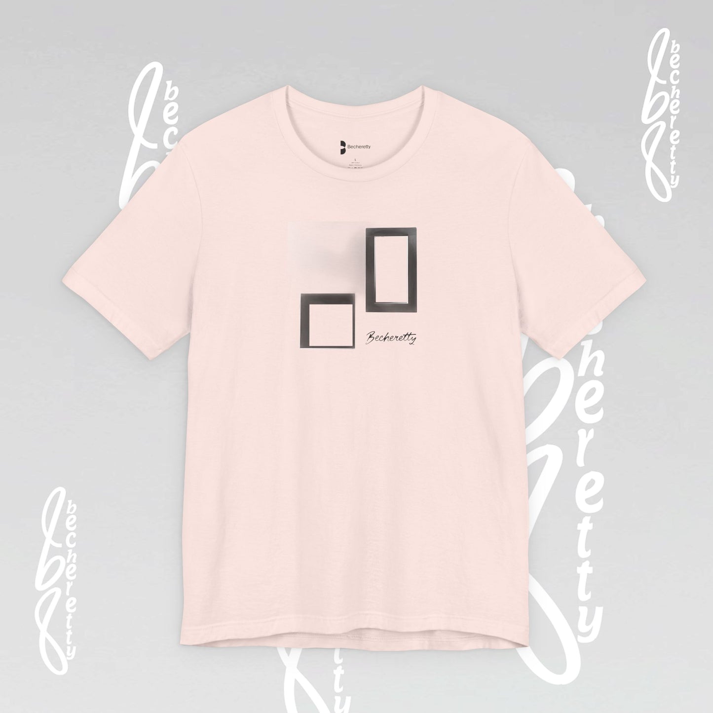 Minimalist Graphic Becheretty T-Shirt - Pixel Void Line - Modern Design for Art lovers - Casual Wear