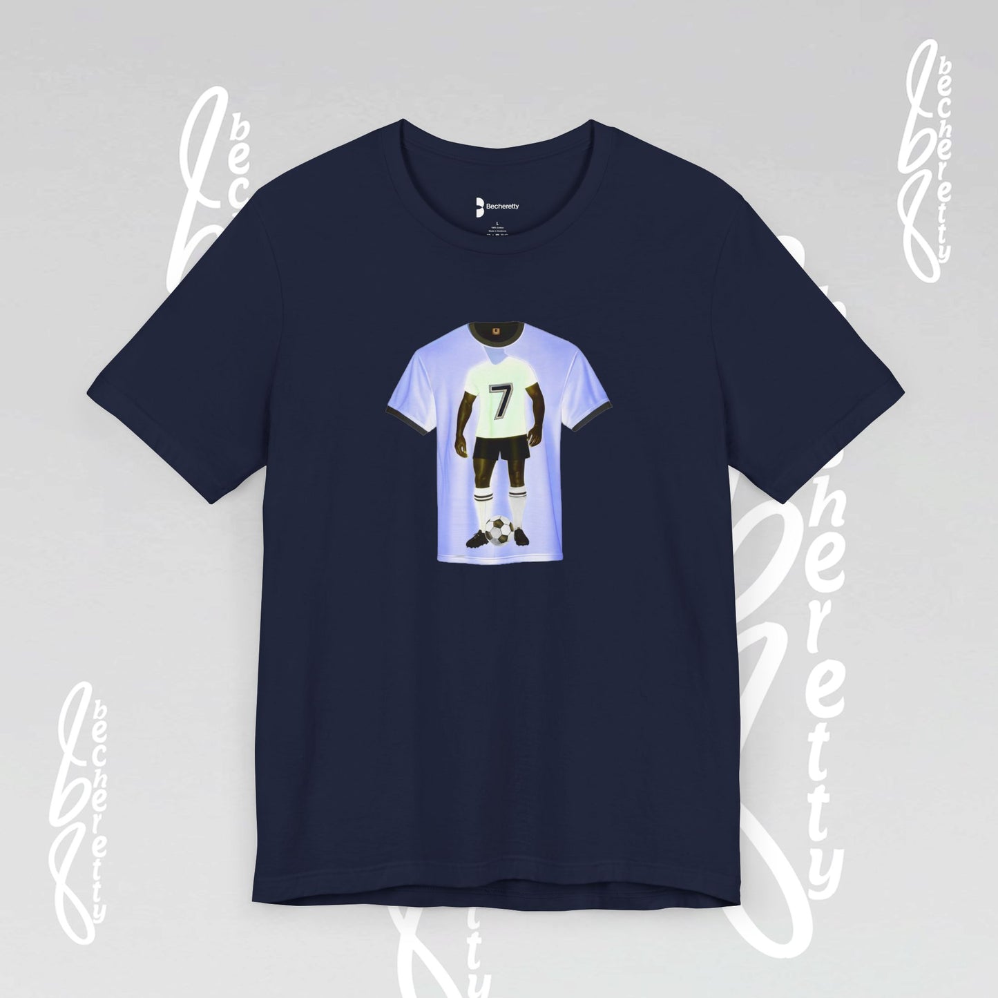 Soccer T-Shirt Number 7 - Graphic Becheretty - Perfect Gift for Soccer Lovers