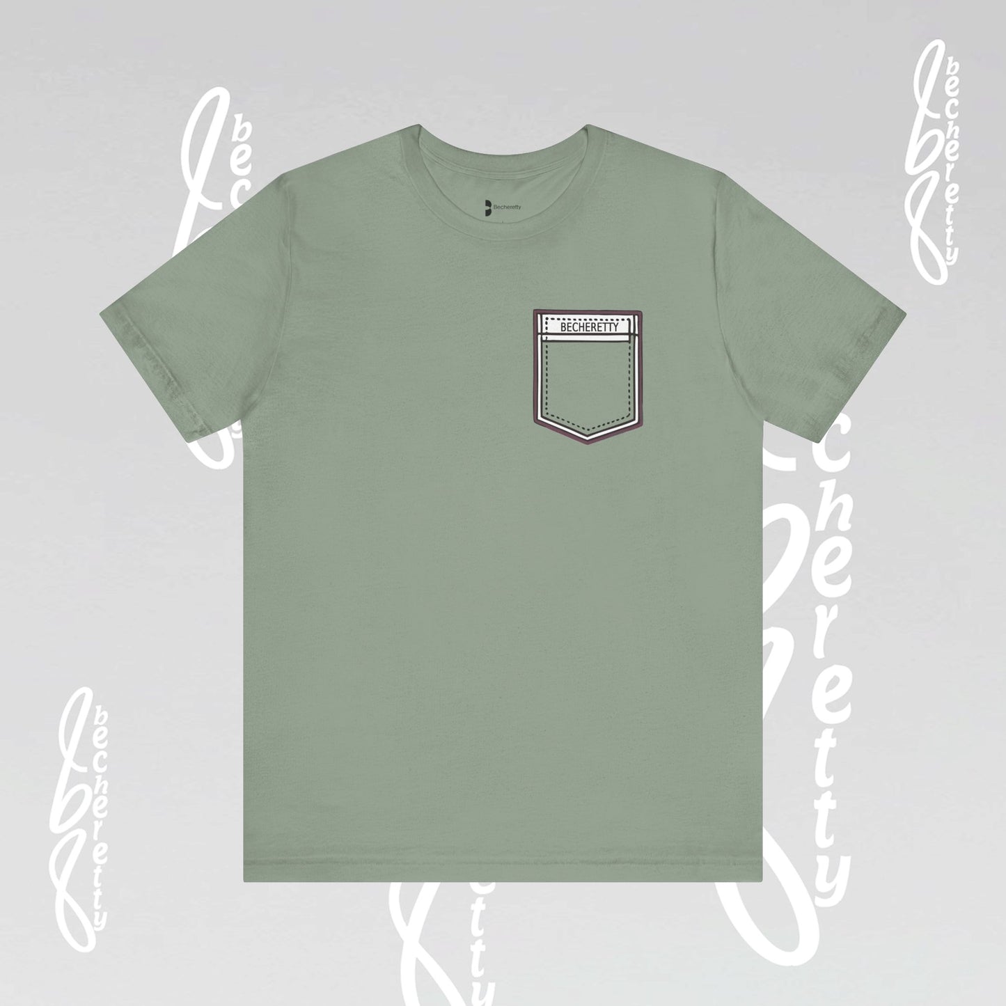 Becheretty Pocket - Minimalistic T-Shirt Desing - Unisex - Casual Wear