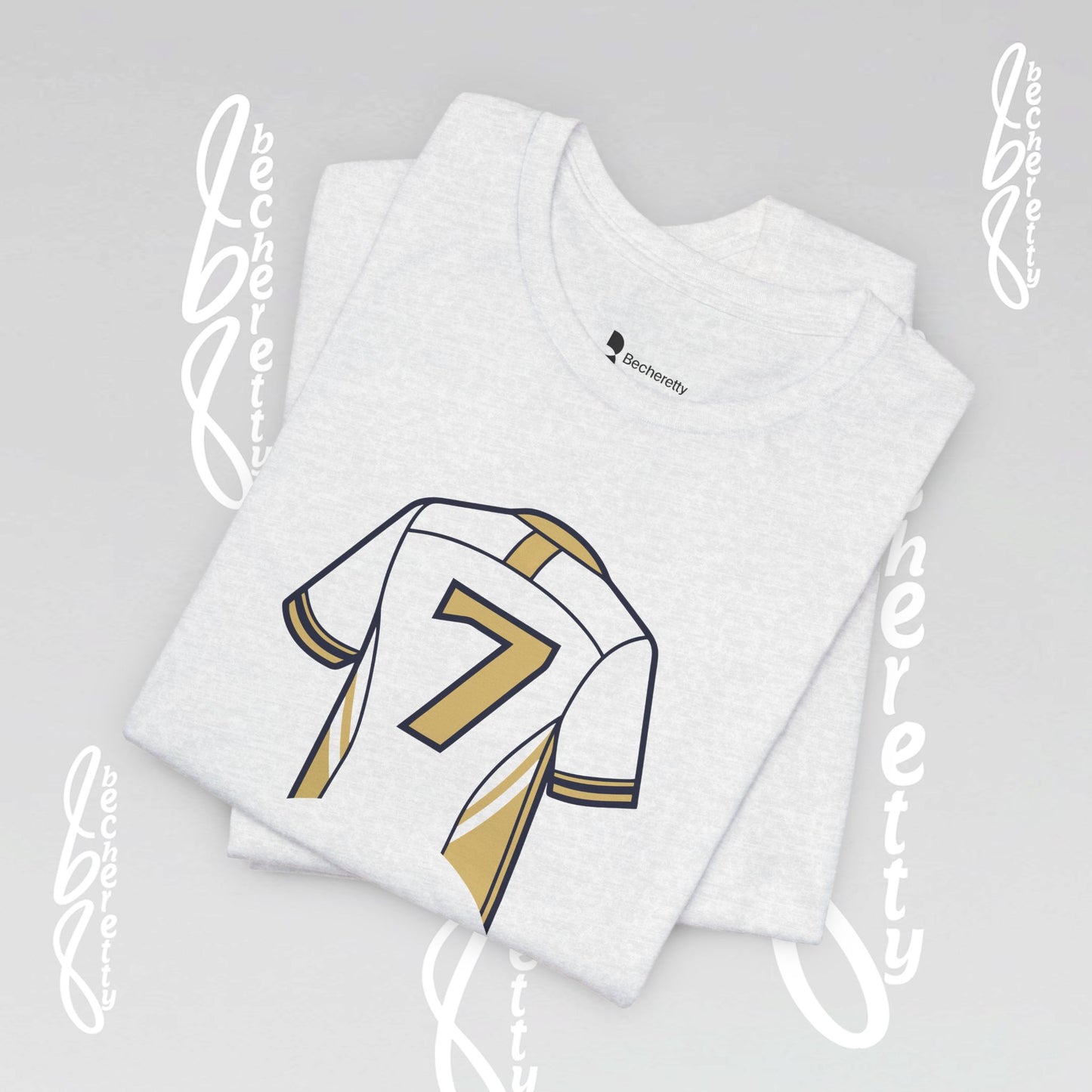 T-shirt - Number 7 GOAL - Art Graphic Minimalist Becheretty - Casual Wear - Team Spirit