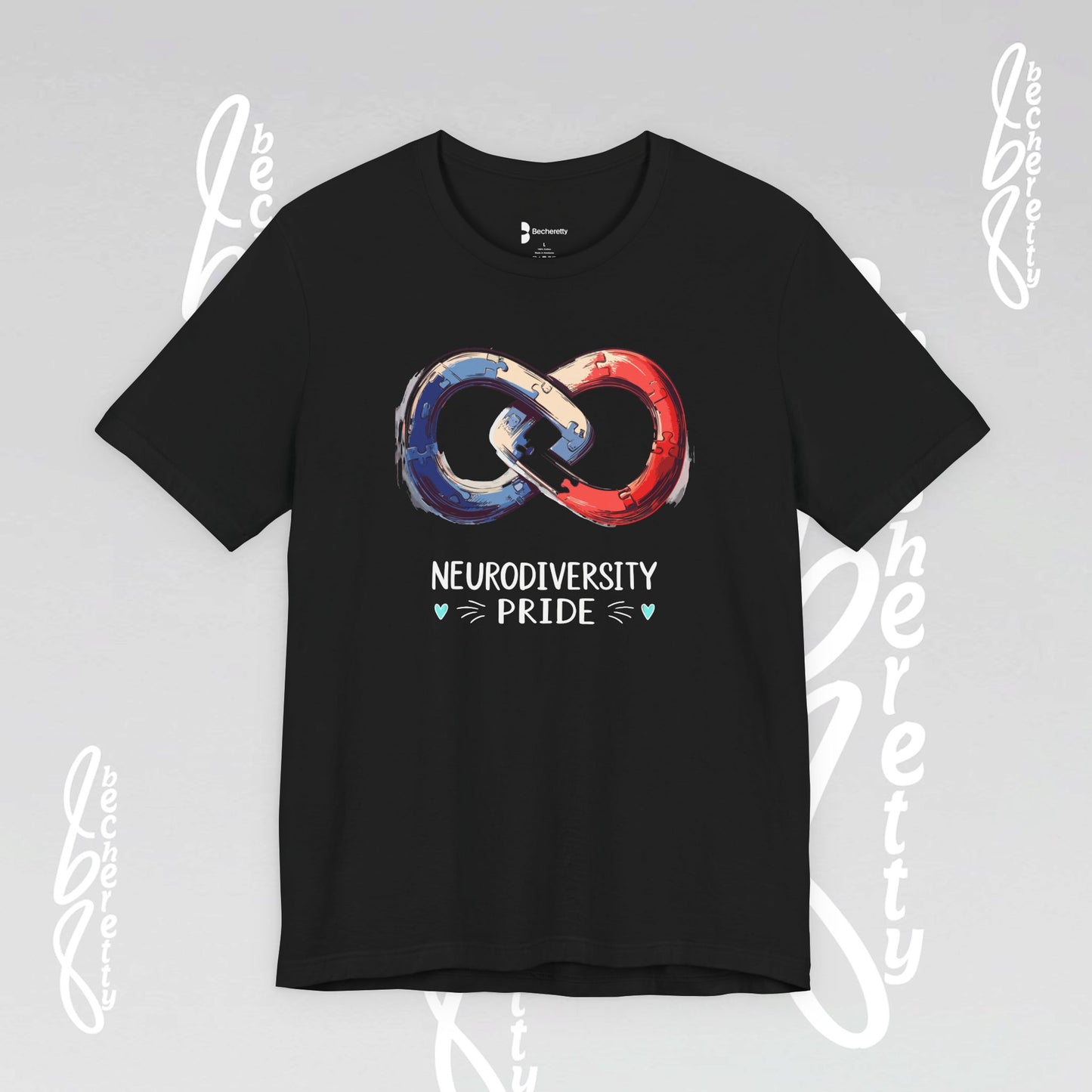Neurodiversity Pride Tee - Graphic Art Becheretty - Summer, Casual T-Shirt