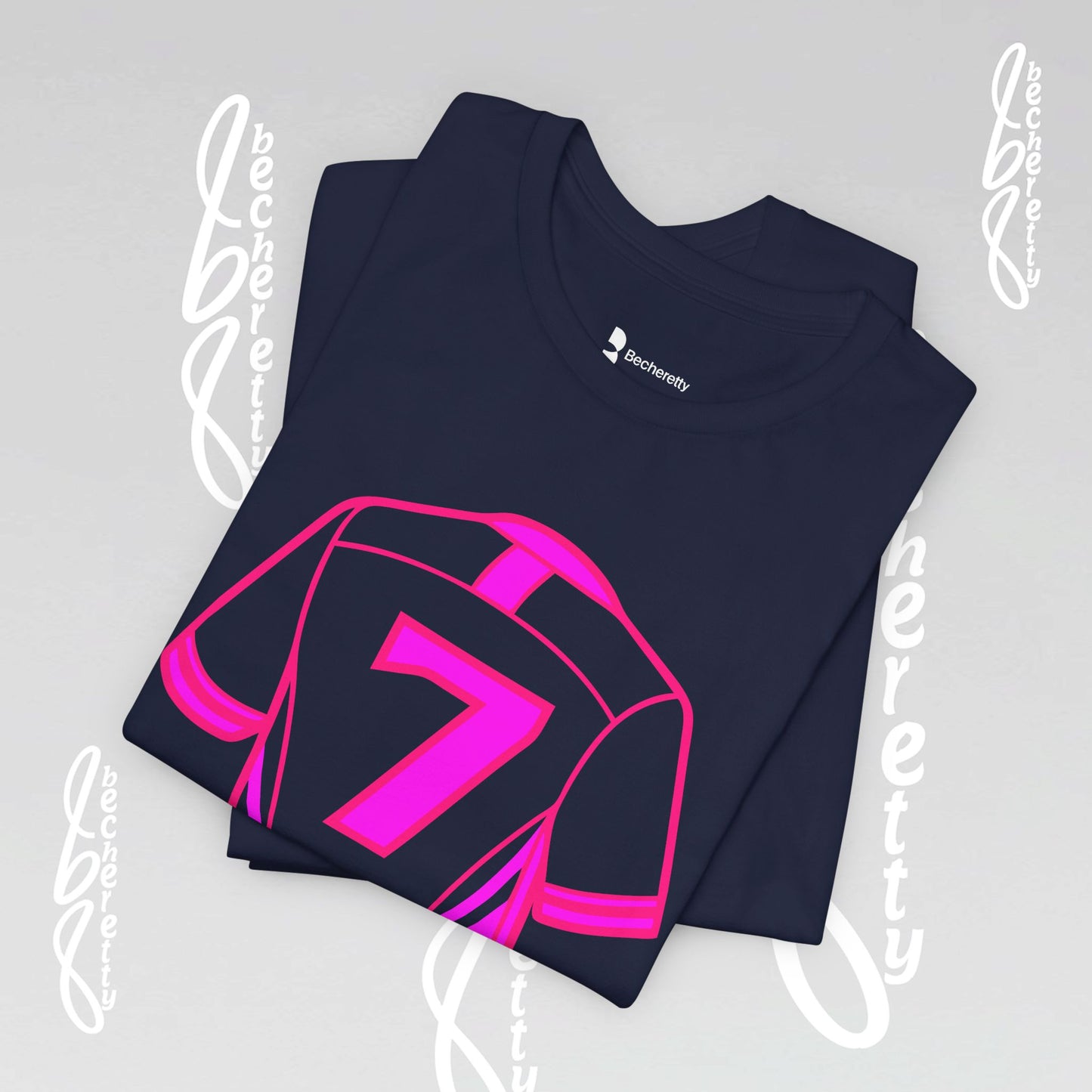 Soccer T-Shirt Number 7 - Unisex Graphic Design Minimalist Becheretty - New style of t-shirt for soccer fans