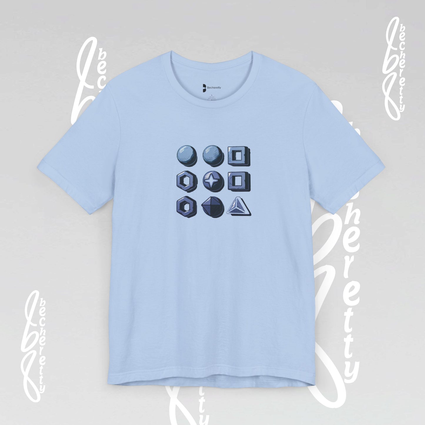 Graphic T-Shirt Becheretty - Short Sleeve, Unisex - Stylish Minimalist - Casual Wear