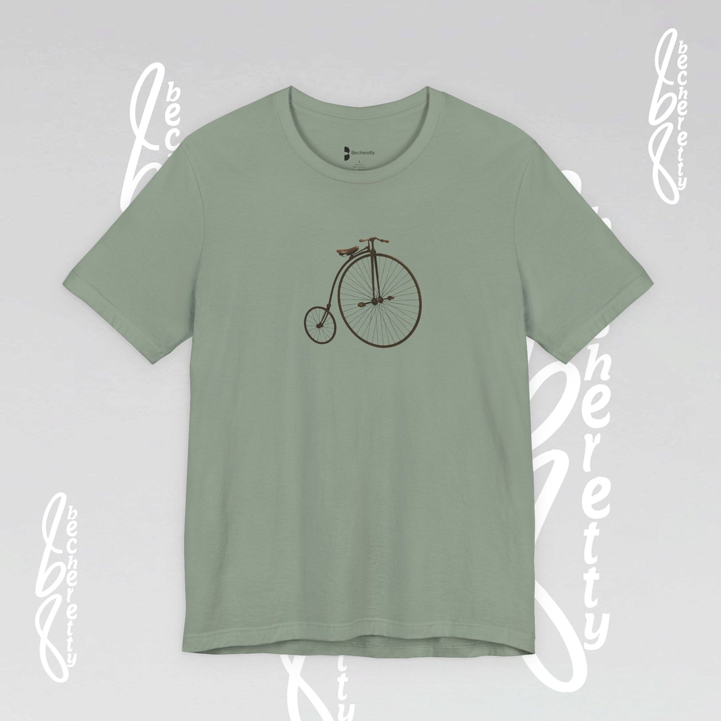 Retro Bicycle Graphic Tee Becheretty - Unisex Cotton T-Shirt, Perfect for Cycling Enthusiasts, Casual wear