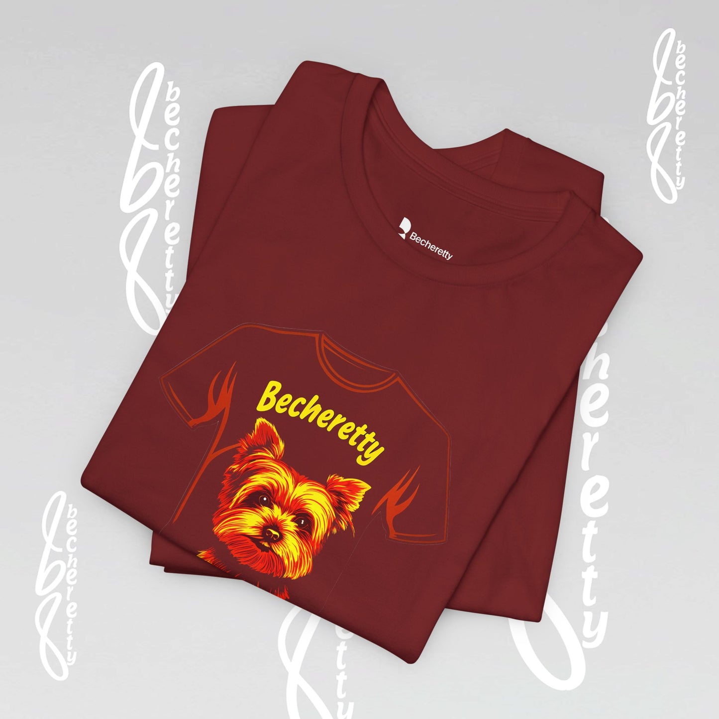 Yorkshire Graphic Tee Becheretty - Artistic Design for Yorkie Lovers & Best gift for them