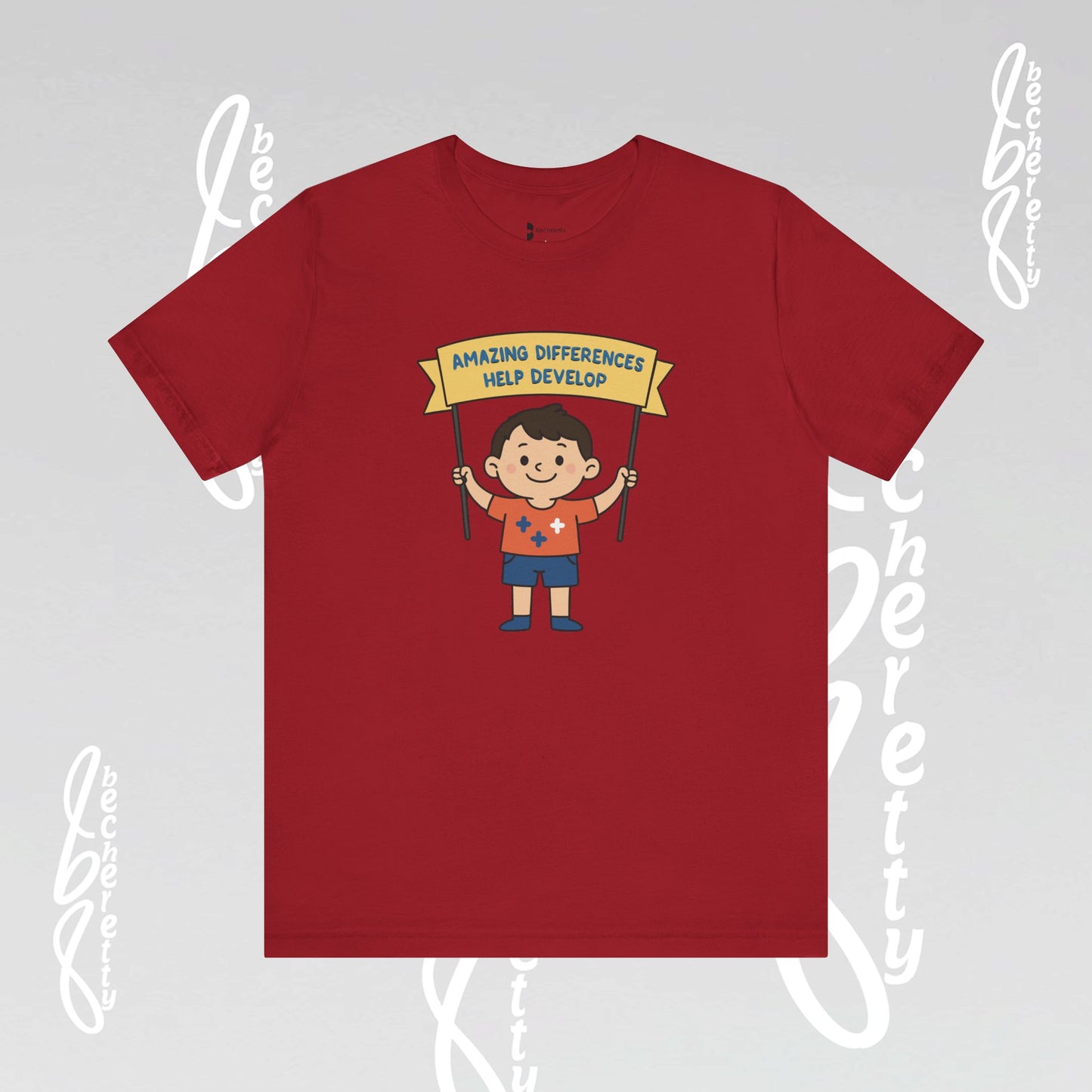 Autism Awareness T-shirt - Different, Not Less - Graphic Becheretty - Casual & Spread Positivity