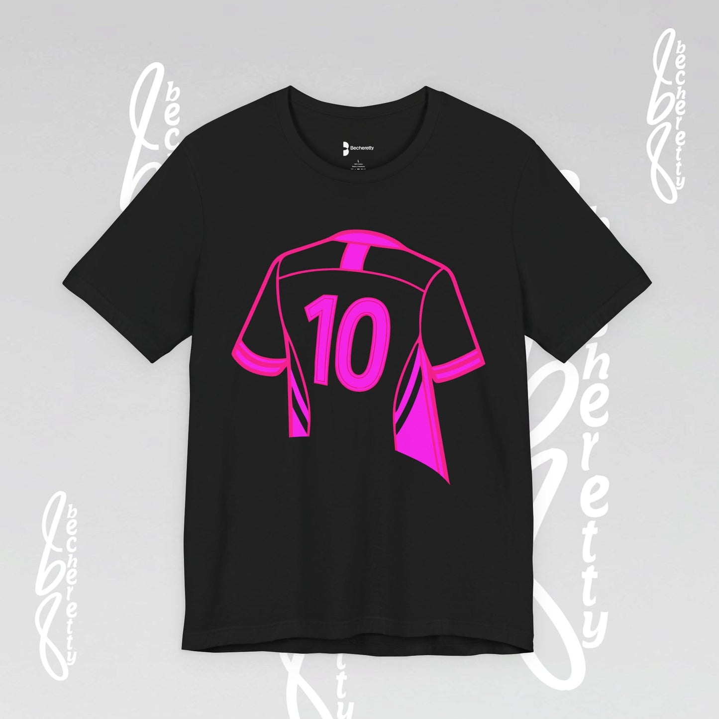 Number 10 Tee - Art Minimalist Graphic Becheretty - Game day - Casual wear - Perfect gift for sports fans.
