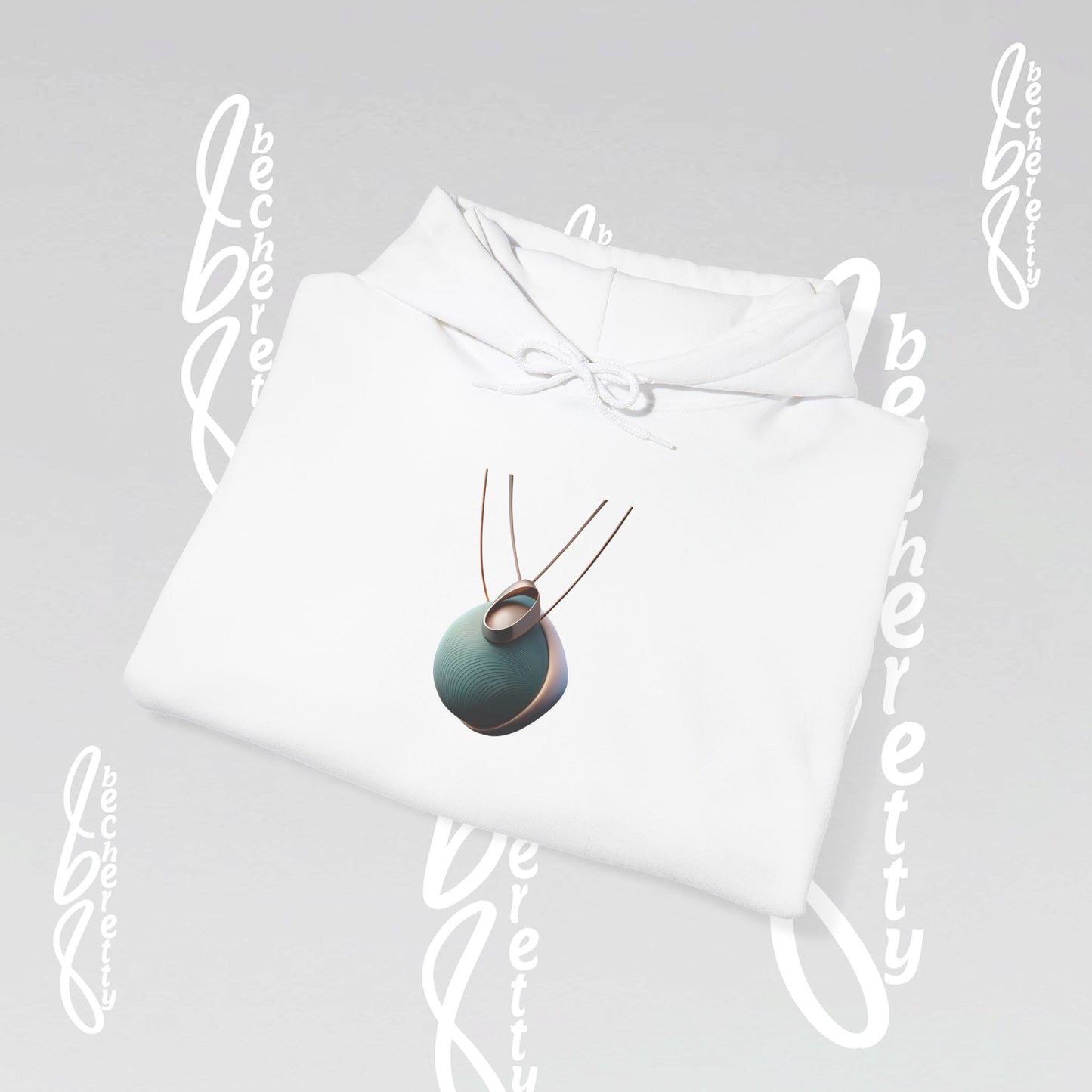 Futuristic Necklace - Graphic Hoodie Becheretty - Unisex, Original Gift for Friends