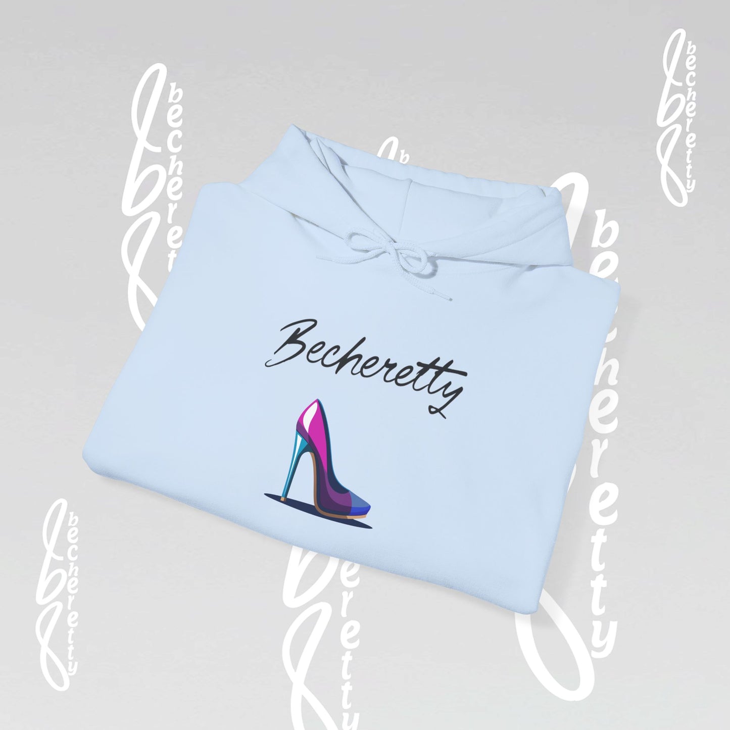 Graphic Hoodie Becheretty - Artistic High Heel Design - Casual Stylish