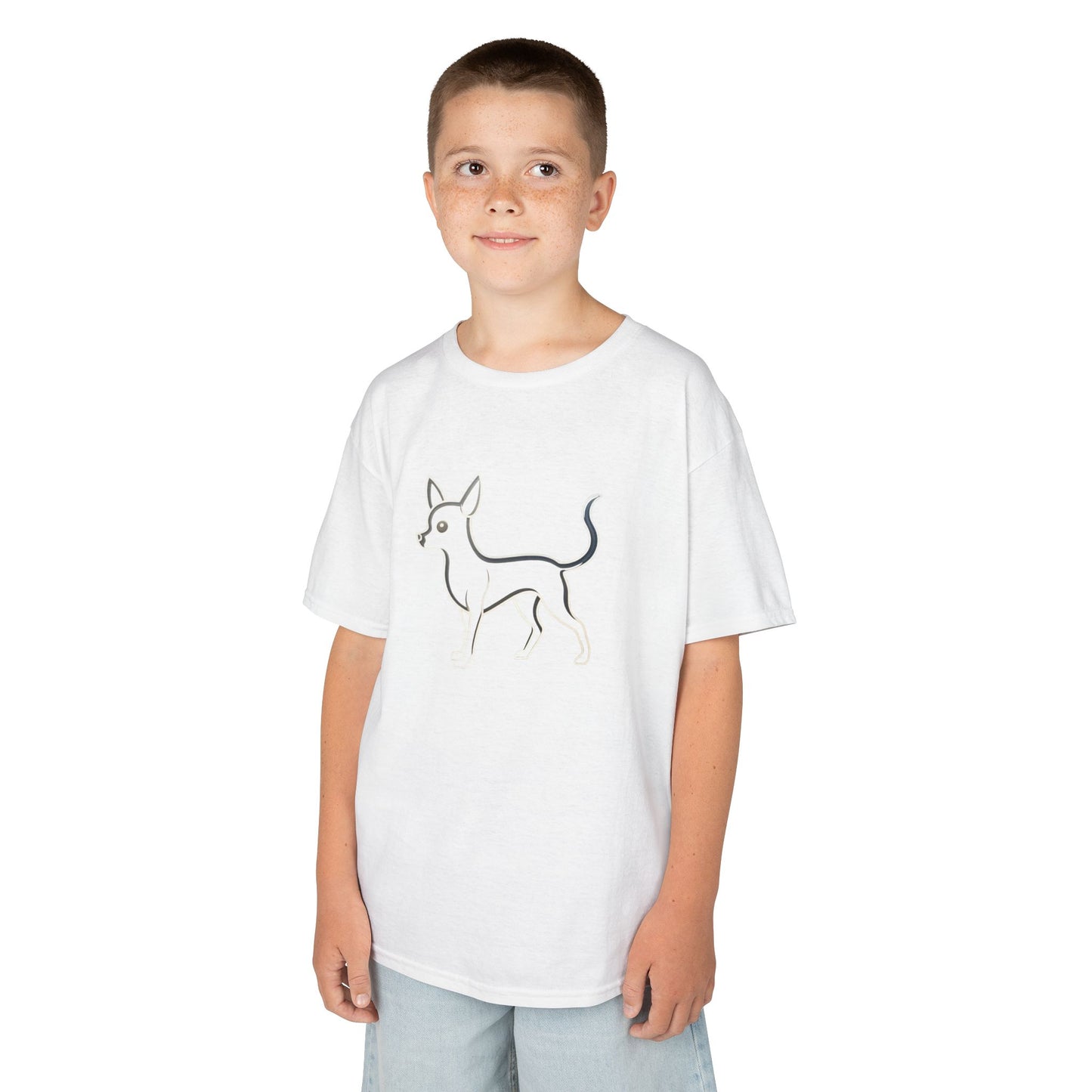 Adorable Dog Illustration Kids Tee - Cute Pet Shirt for Animal Lovers, Gift for Dog Owners, Casual Wear