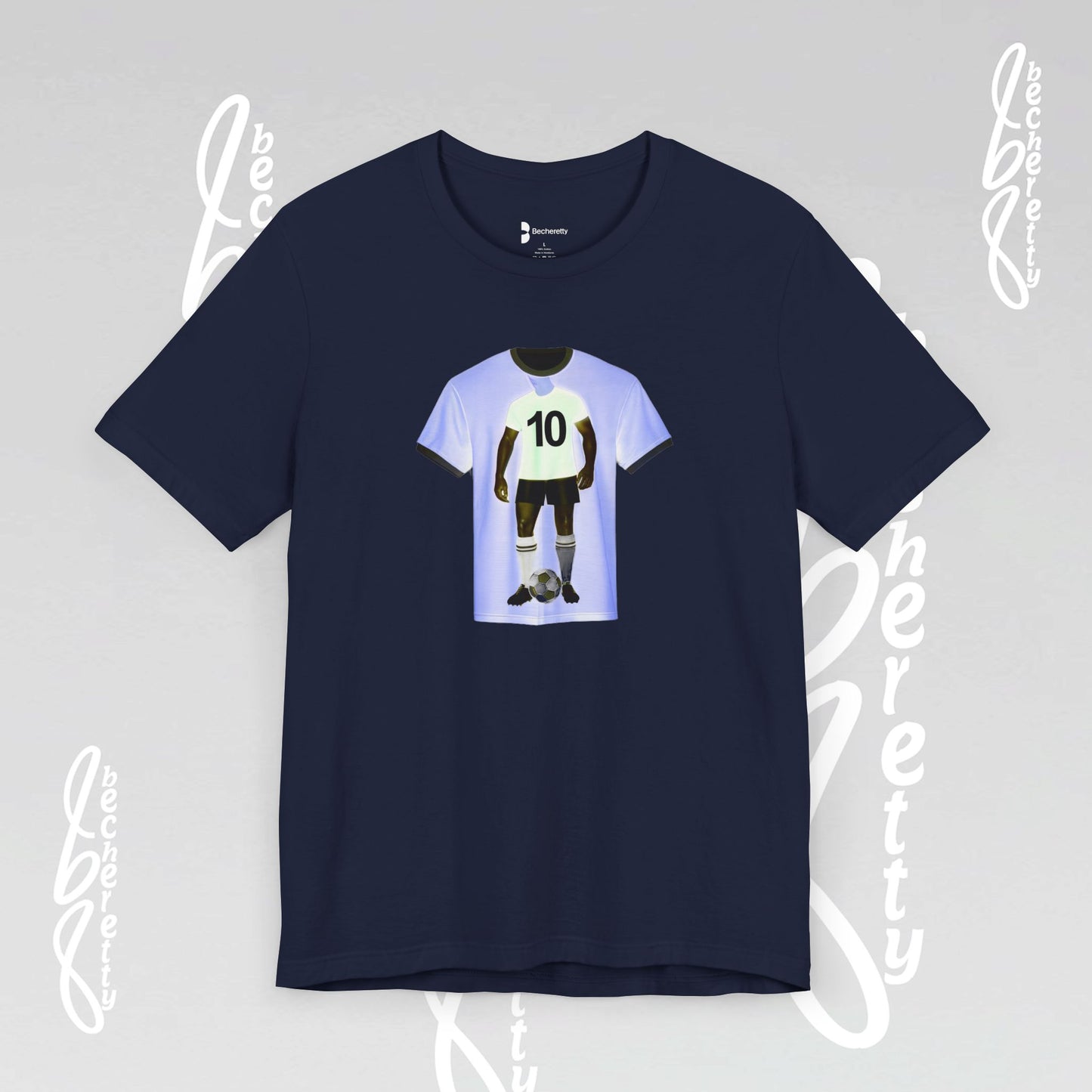 Soccer T-Shirt Number 10 - Becheretty Graphic Minimalist - Men Women Apparel - Gift for Fans
