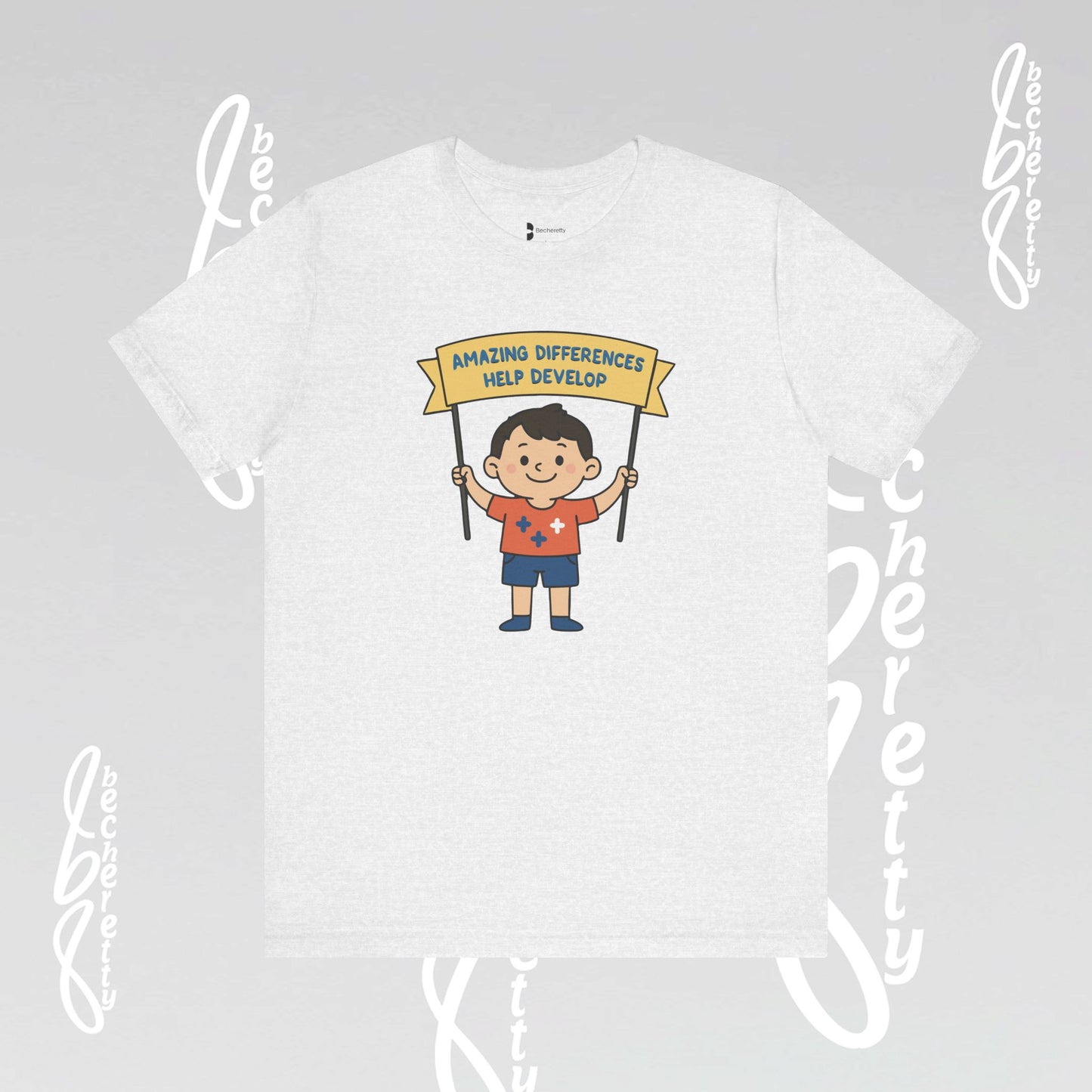 Autism Awareness T-shirt - Different, Not Less - Graphic Becheretty - Casual & Spread Positivity