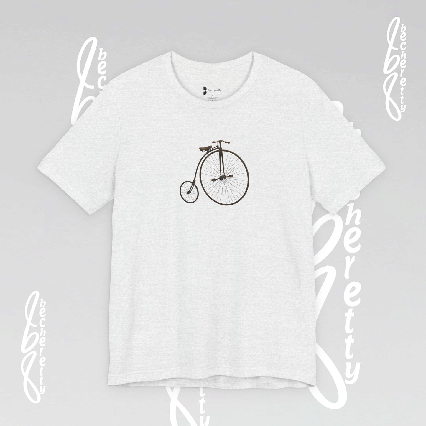 Retro Bicycle Graphic Tee Becheretty - Unisex Cotton T-Shirt, Perfect for Cycling Enthusiasts, Casual wear