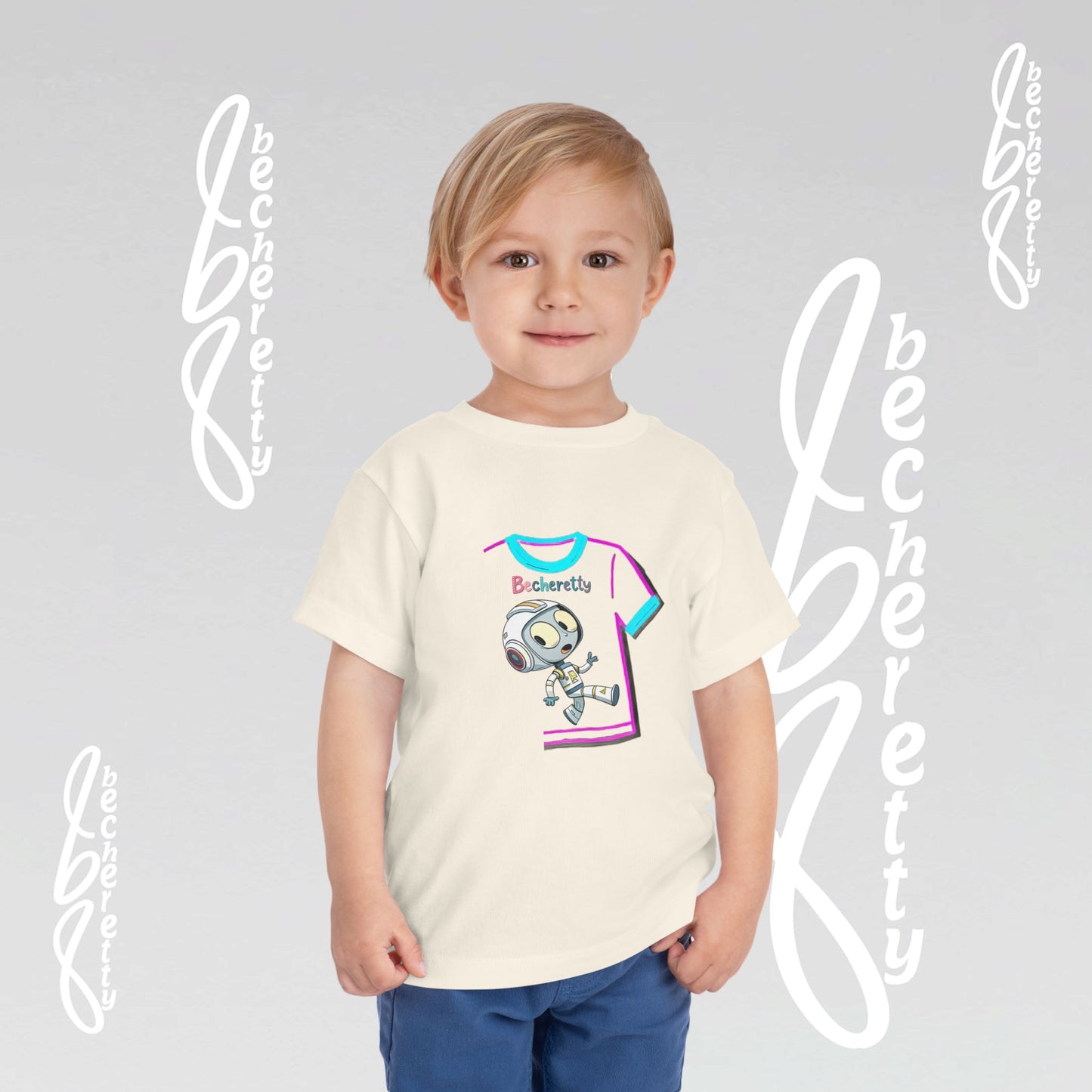 Toddler T-Shirt - Fun & Playful Robot Graphic Becheretty - Surprise your friends with this unique design