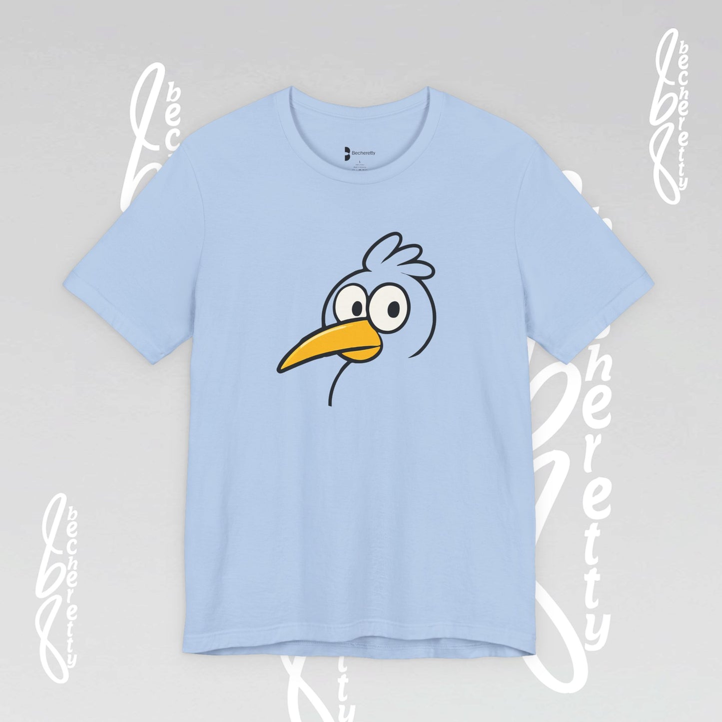Artistic Minimalist Graphic Becheretty T-shirt - Inspired by a child's drawing - Every Mind Can Fly - Celebrating Neurodiversity.