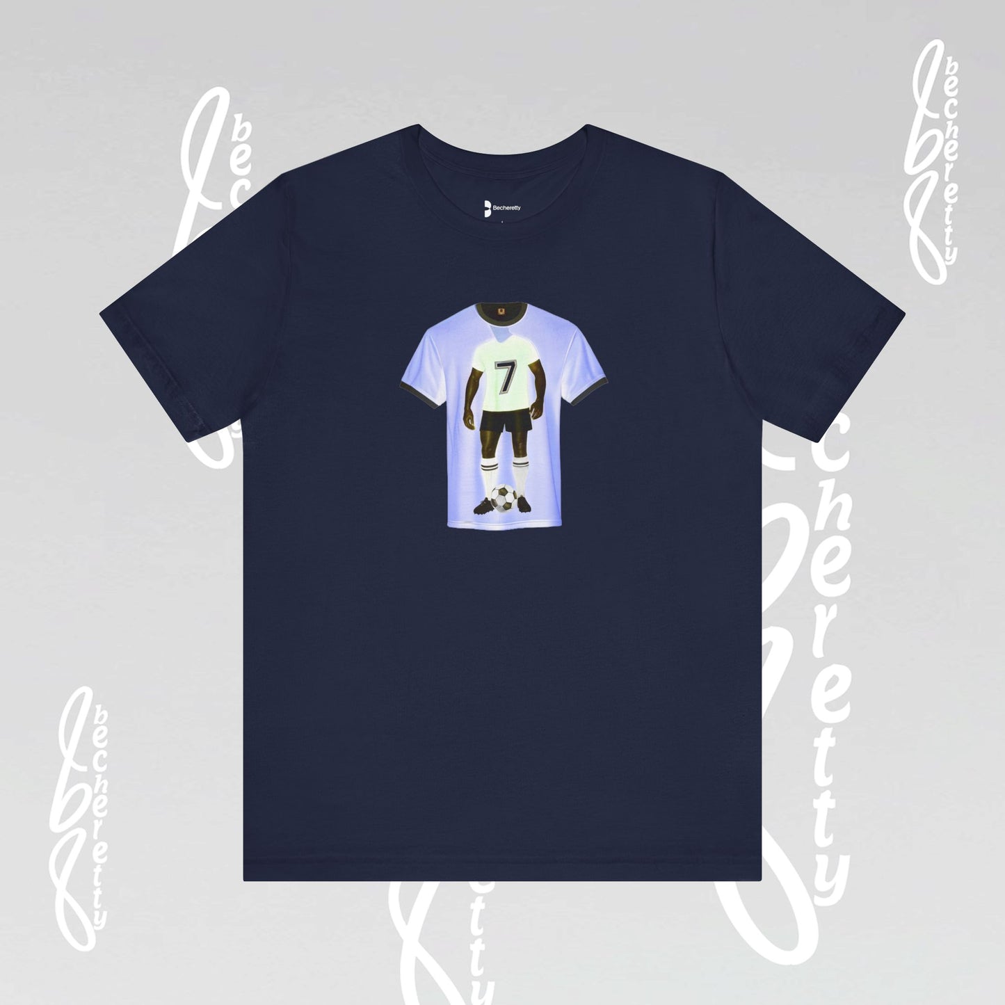 Soccer T-Shirt Number 7 - Graphic Becheretty - Perfect Gift for Soccer Lovers