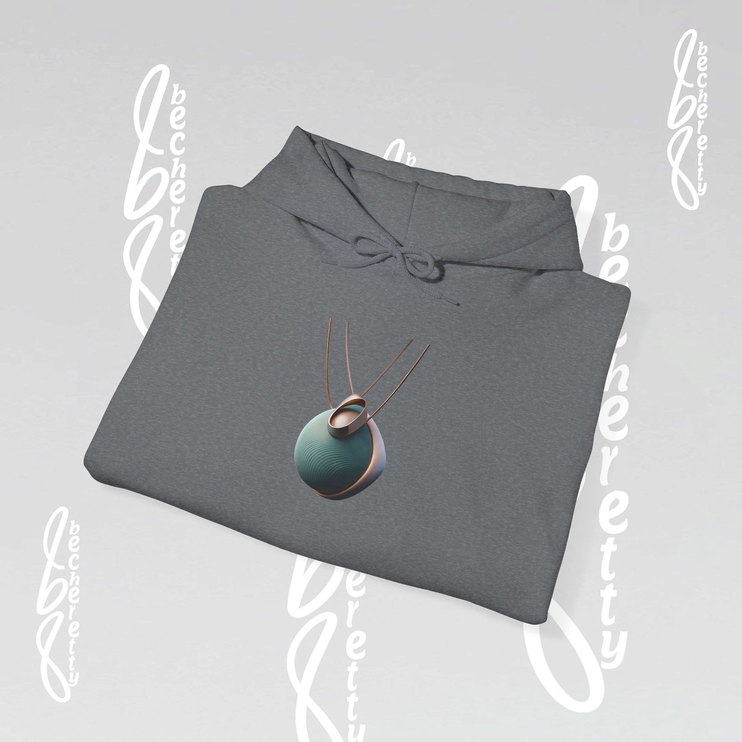 Futuristic Necklace - Graphic Hoodie Becheretty - Unisex, Original Gift for Friends
