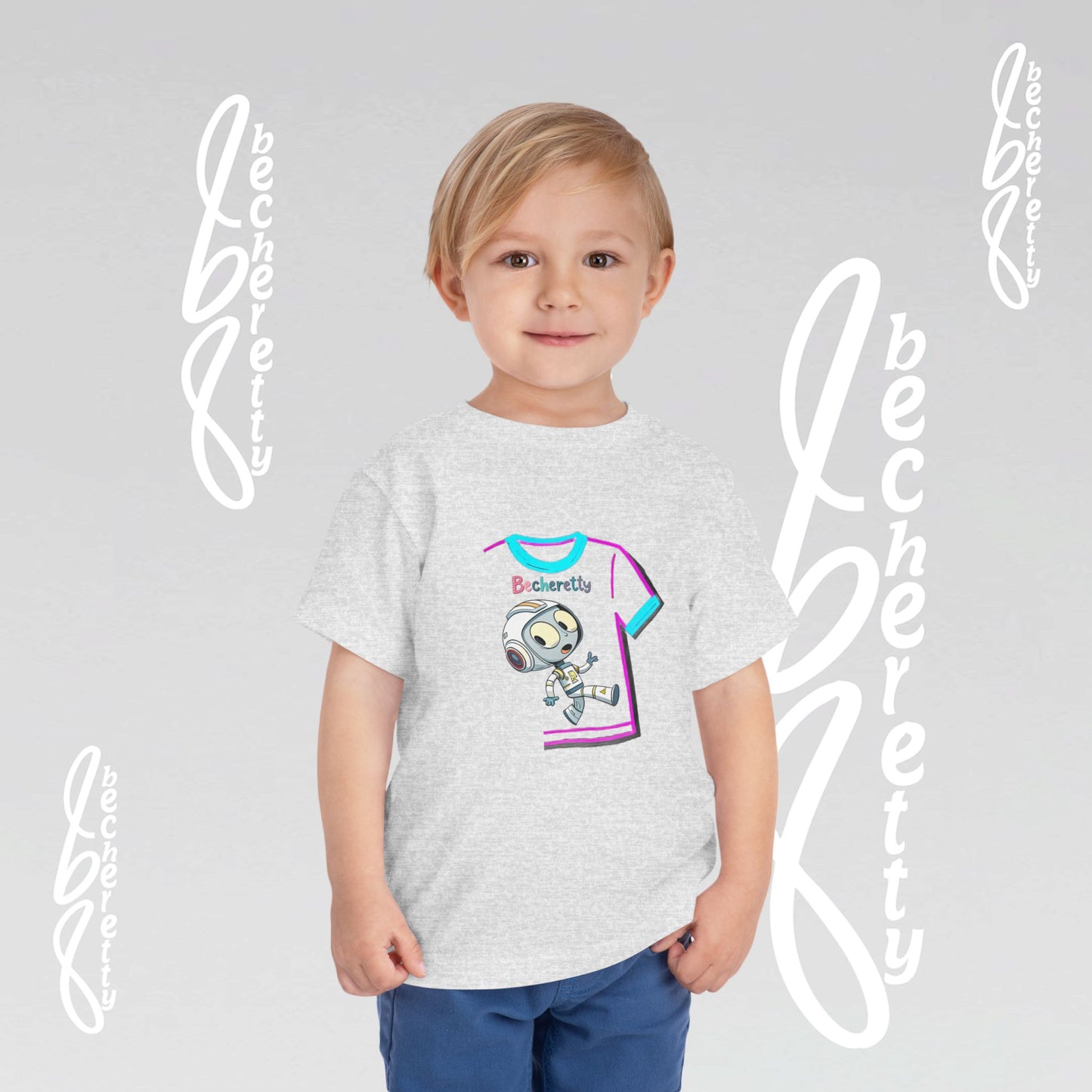 Toddler T-Shirt - Fun & Playful Robot Graphic Becheretty - Surprise your friends with this unique design