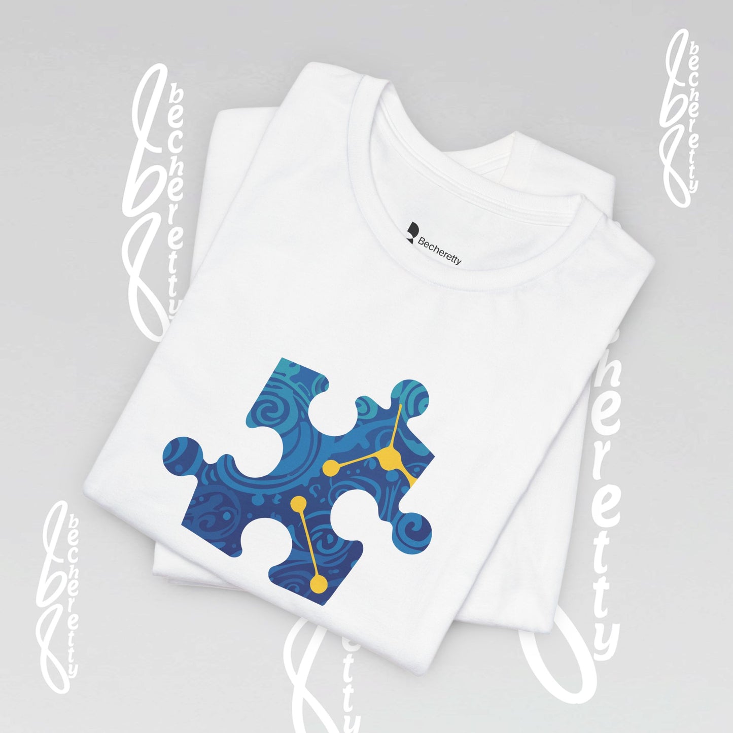 Support Autism awareness Puzzle Graphic Becheretty - Dress for a difference, casual wear