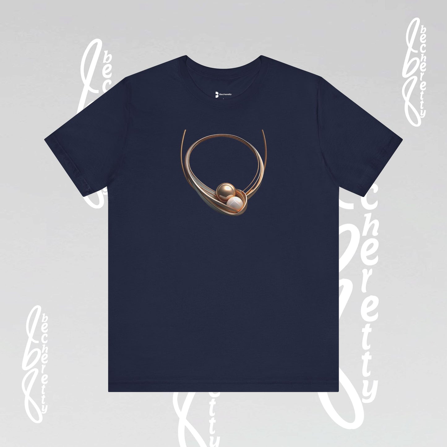 Elegant Pearl-Inspired - Graphic Tee Becheretty - Casual T-Shirt, Gift for Her, Stylish Summer Wear, Unique Fashion Statement