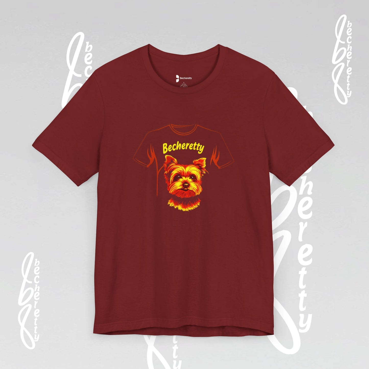 Yorkshire Graphic Tee Becheretty - Artistic Design for Yorkie Lovers & Best gift for them