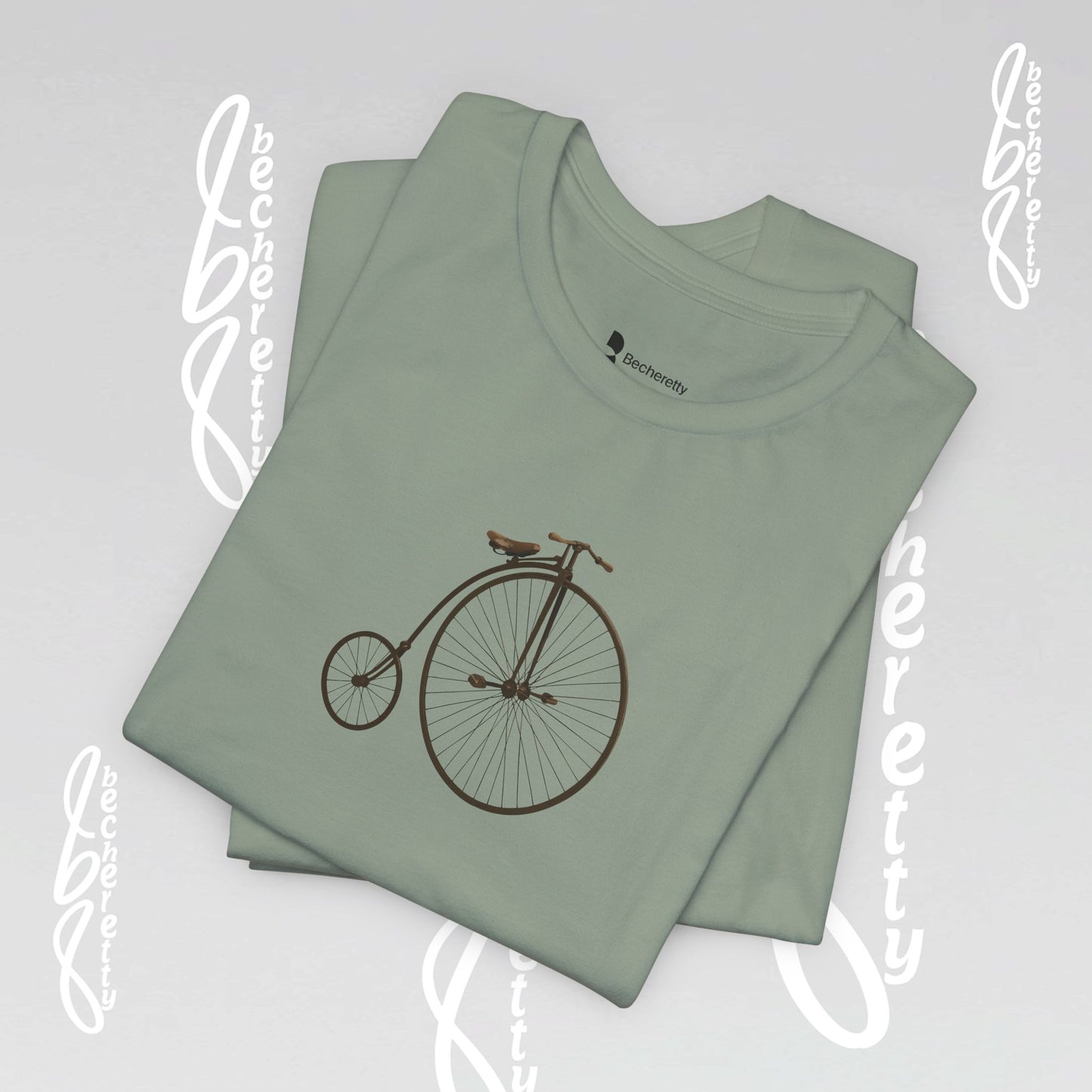 Retro Bicycle Graphic Tee Becheretty - Unisex Cotton T-Shirt, Perfect for Cycling Enthusiasts, Casual wear