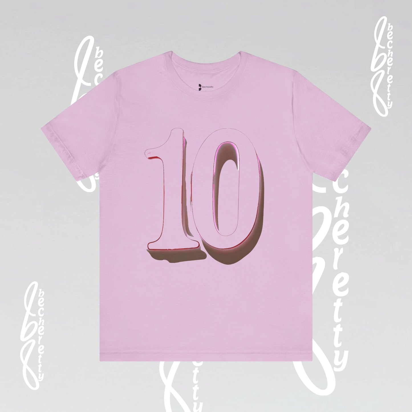 Number 10 - Graphic Unisex Tee - Becheretty Minimalist Style - Everyday Comfort, Sports Lovers