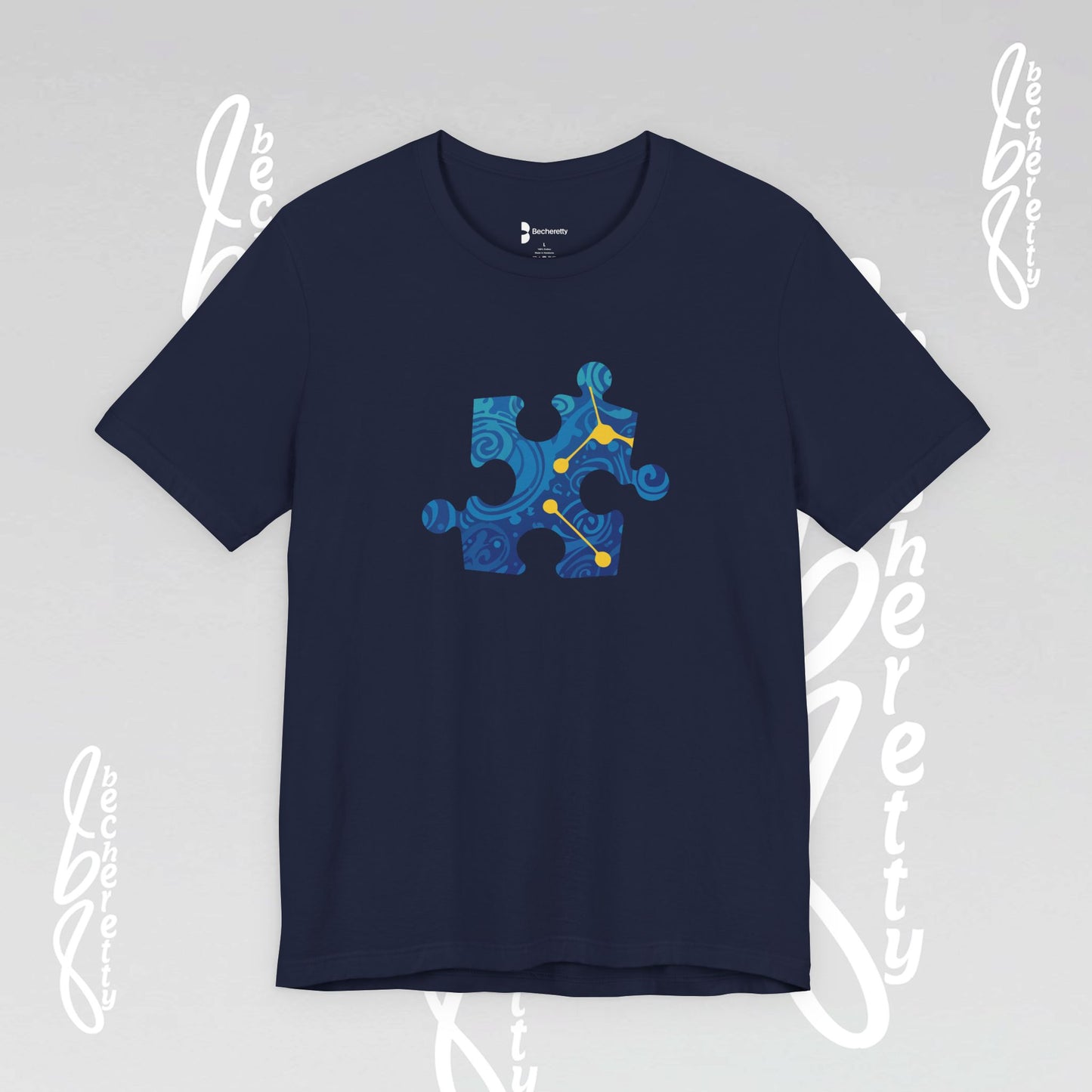 Support Autism awareness Puzzle Graphic Becheretty - Dress for a difference, casual wear