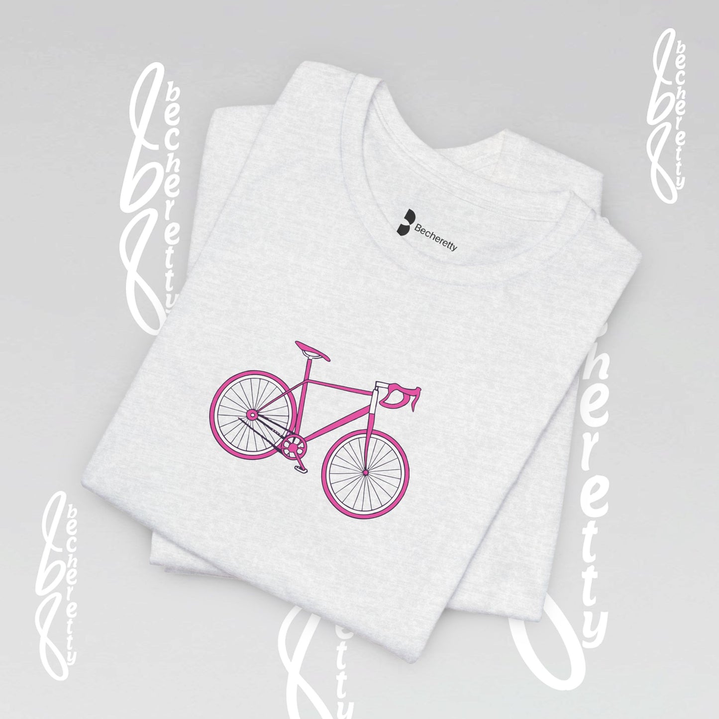 Pink Bike - Graphic T-Shirt Becheretty - Perfect gift for Bike Lovers - Casual Wear